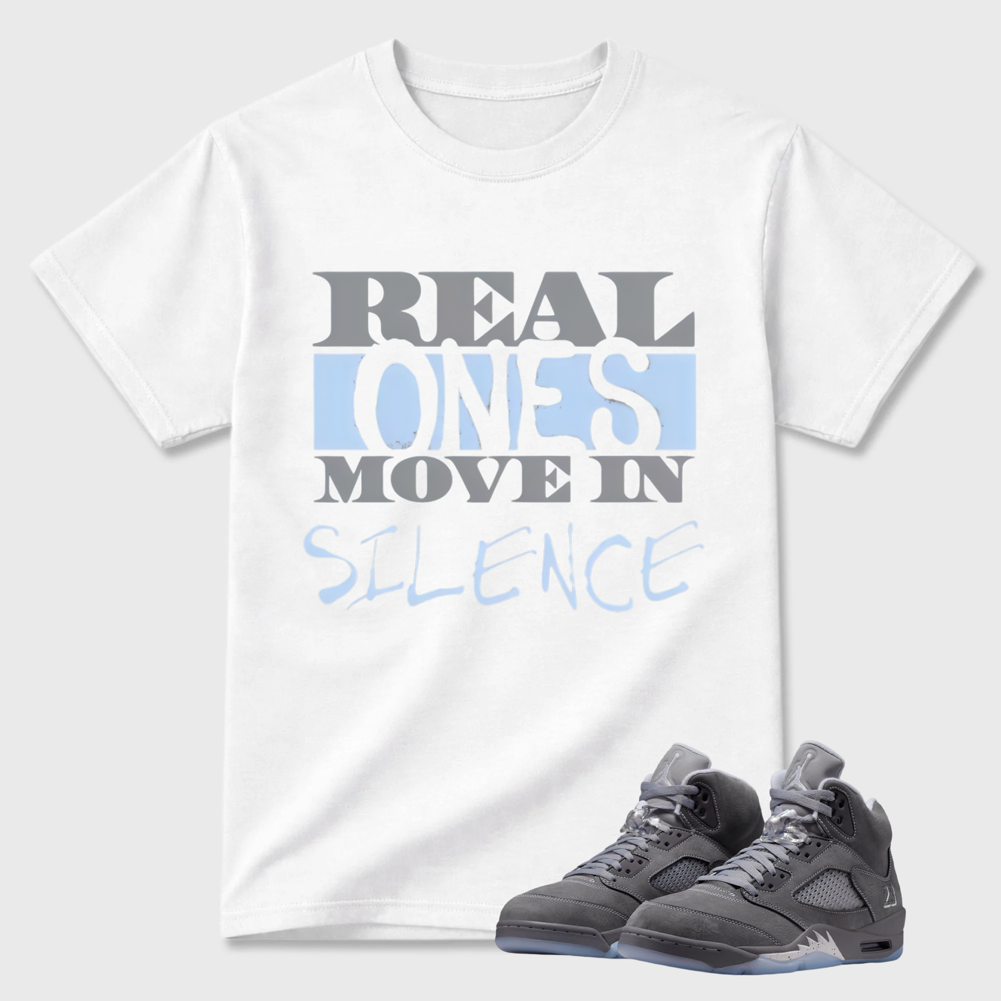 AJ5 Wolf Grey Match Tee, Match REAL Tshirt  4 reviews