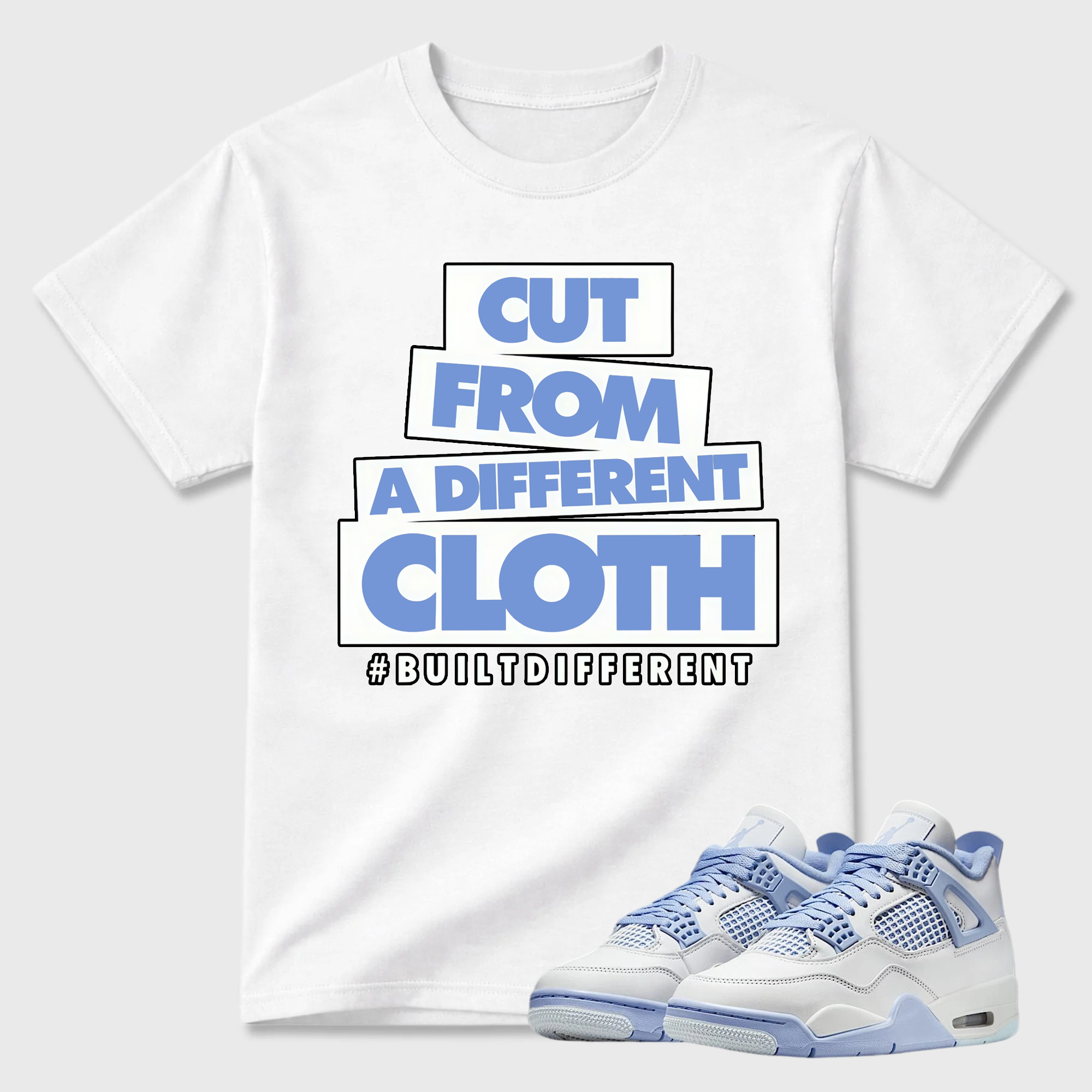 4 Forget Me Not White Aluminum Blue Tint Carolina T Shirt Match