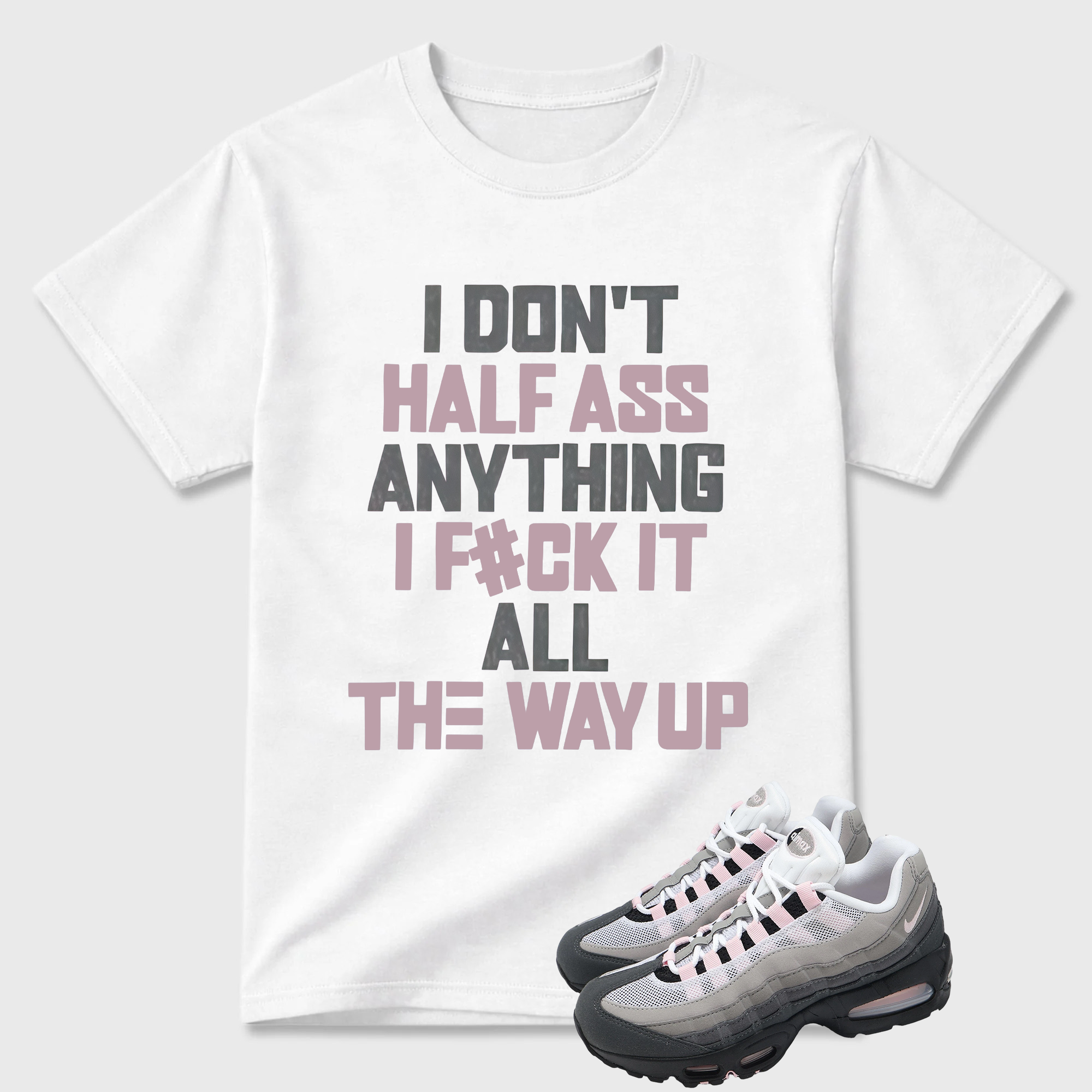 Classic 95 Pink Foam Shirt, AM95 Match Tee, HALF Tshirt