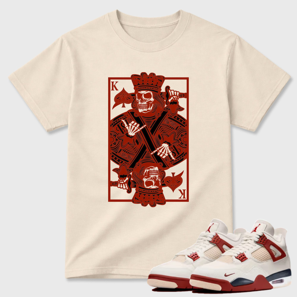 Skeleton King of Spades Playing Card AJ4 Streetwear Tee