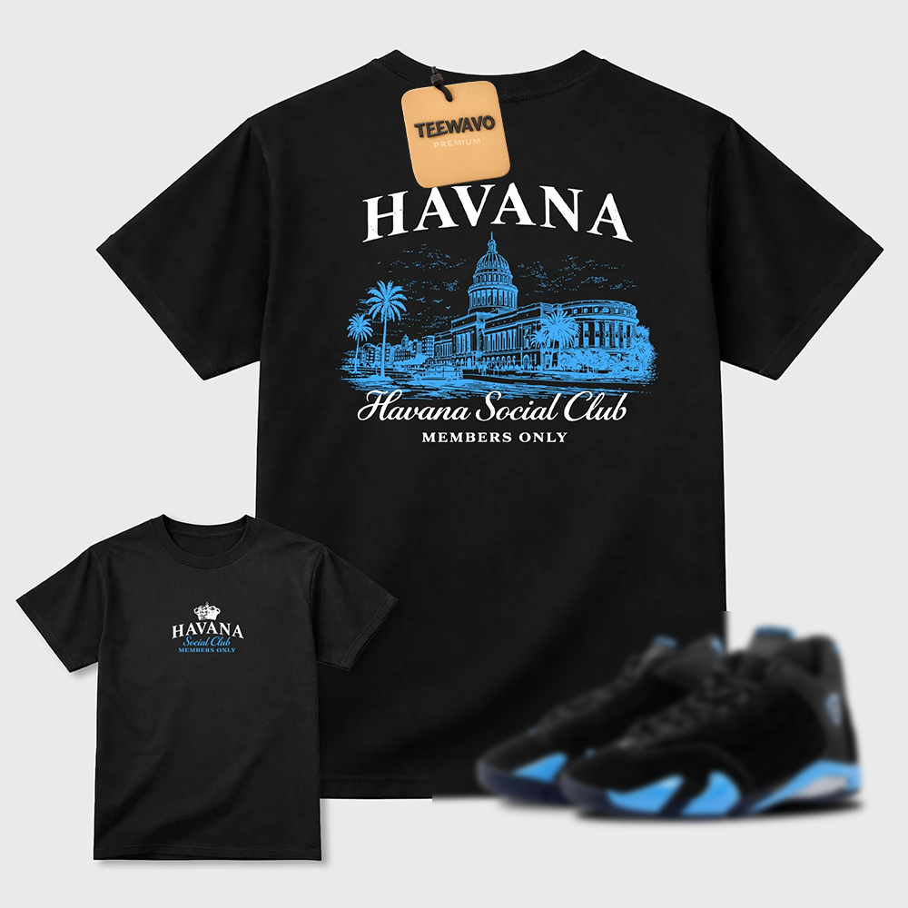 Havana Club Sneaker Tees - AJ 14 University Blue