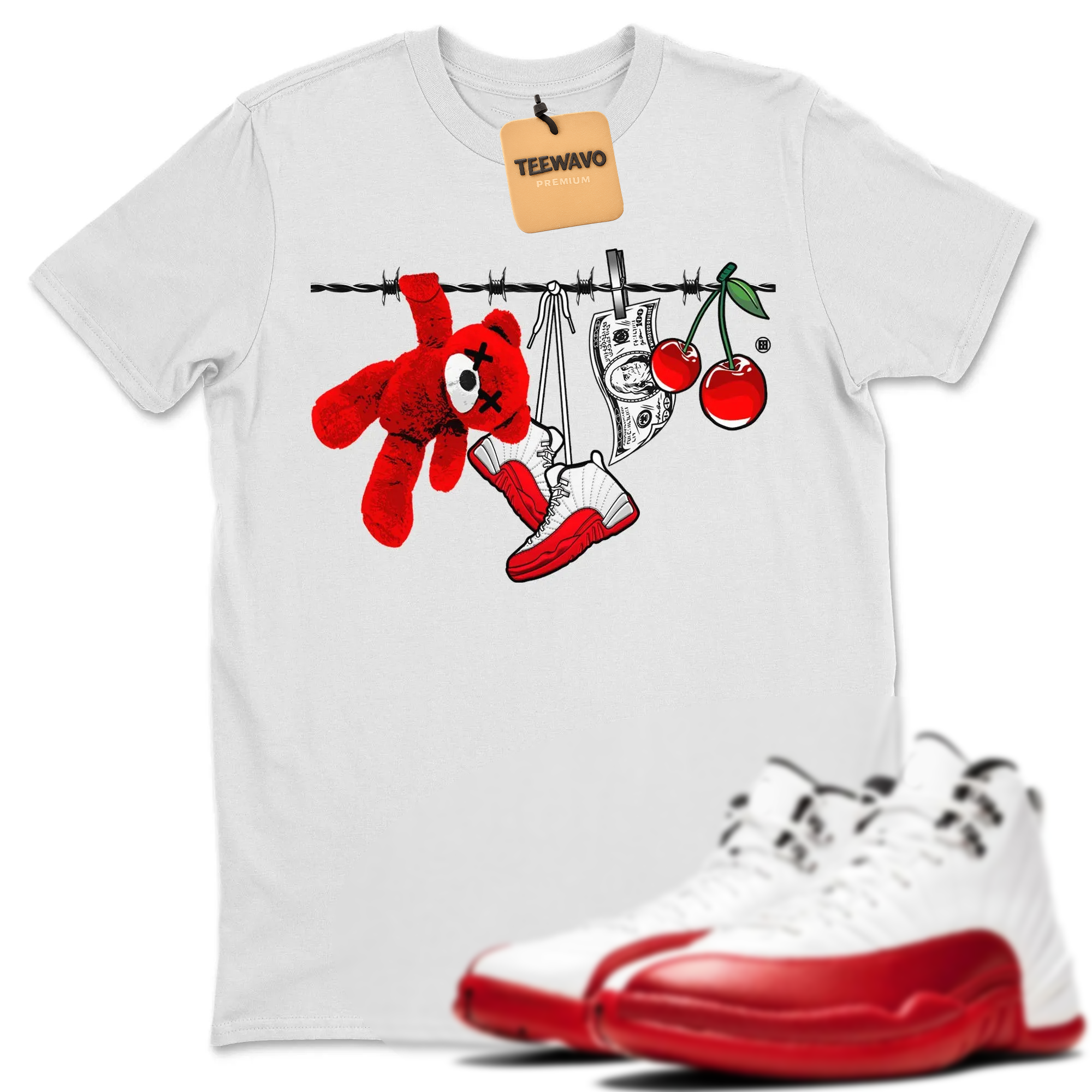 Clothesline Unisex Tops - AJ 12 Cherry