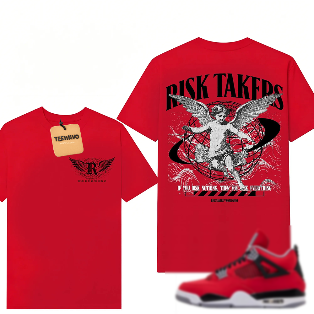Toro Bravo 4 AJ4 Shirts to match Sneaker Match Tees Red Risktakers Worldwide