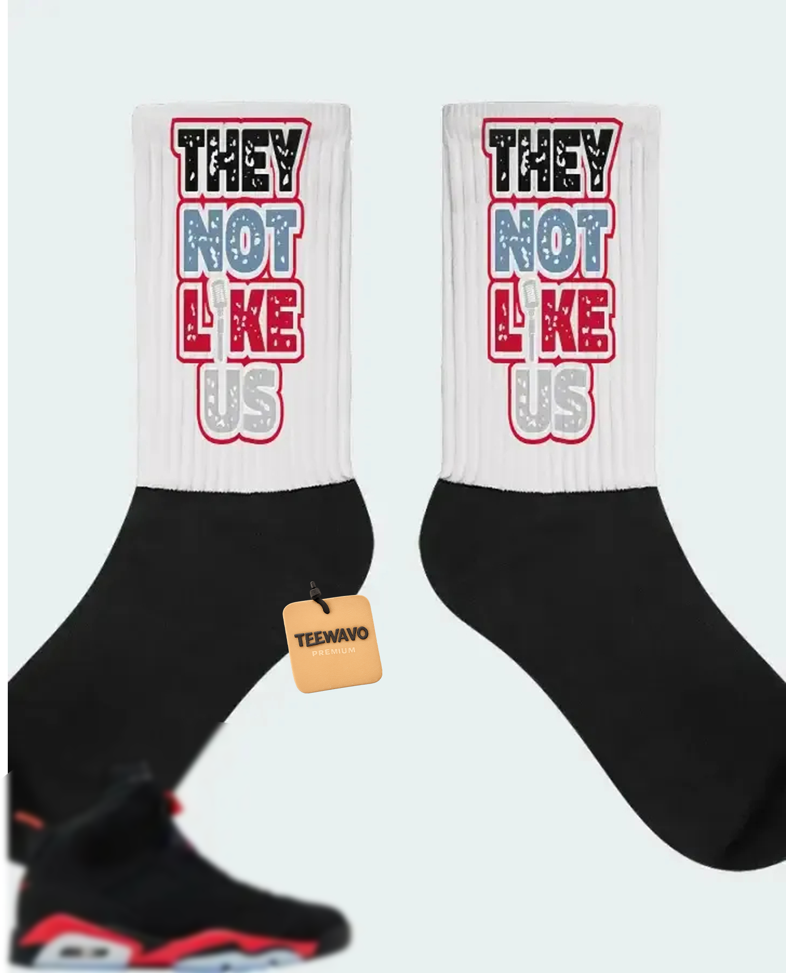 AJ 6 Retro Reverse Infrared Salesman Matching Socks