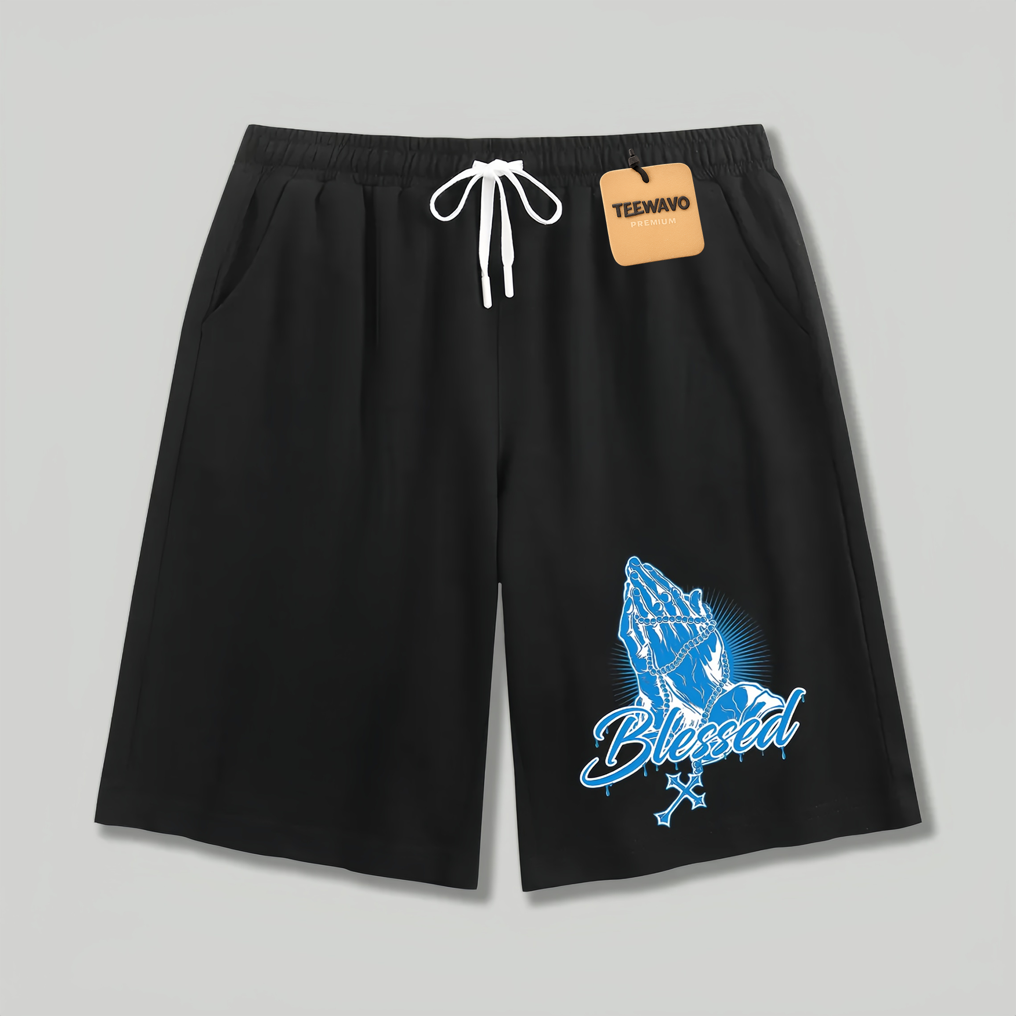 Unisex athletic shorts Blessed Praying Hands Graphic Print