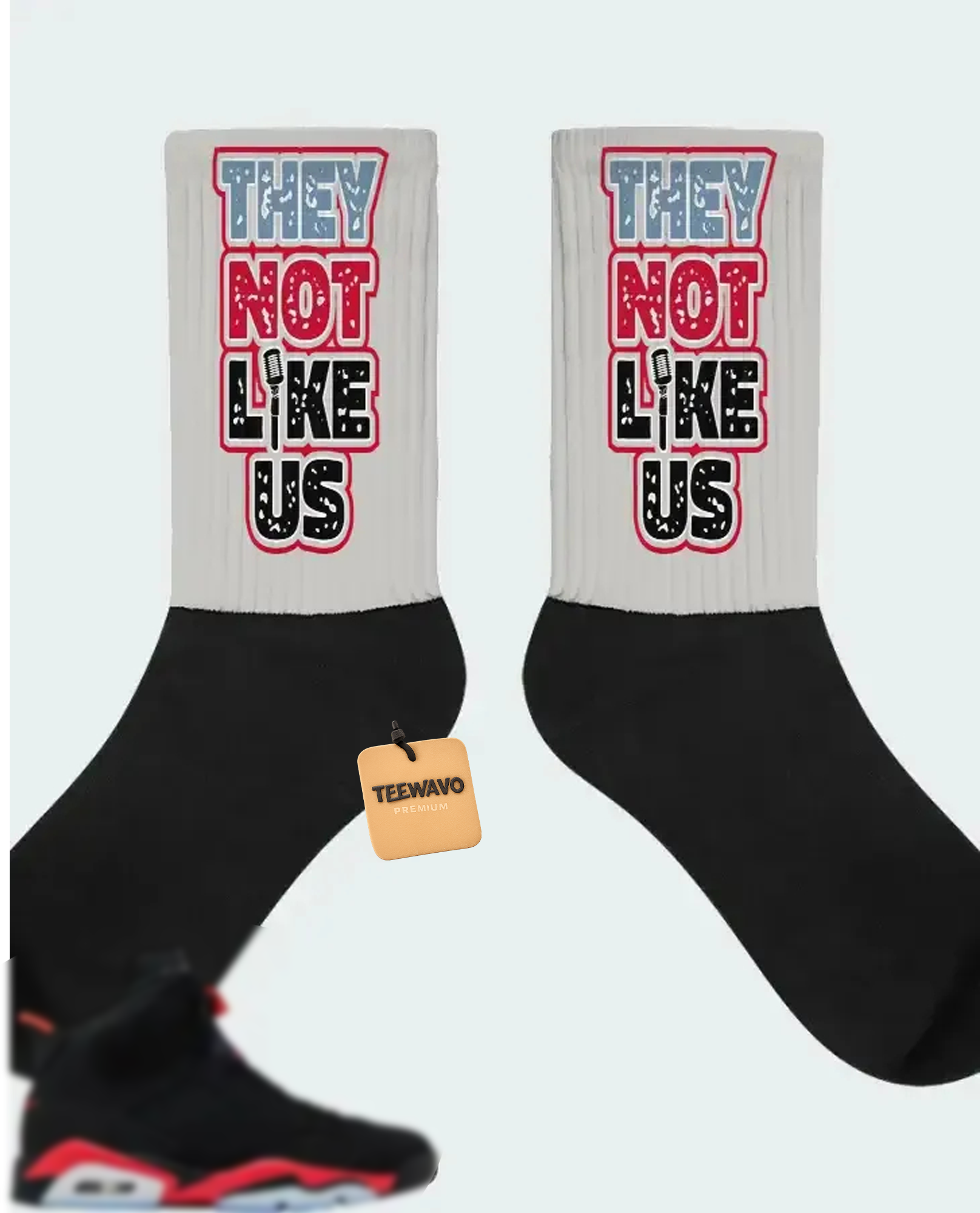 AJ 6 Retro Reverse Infrared Salesman Matching Socks