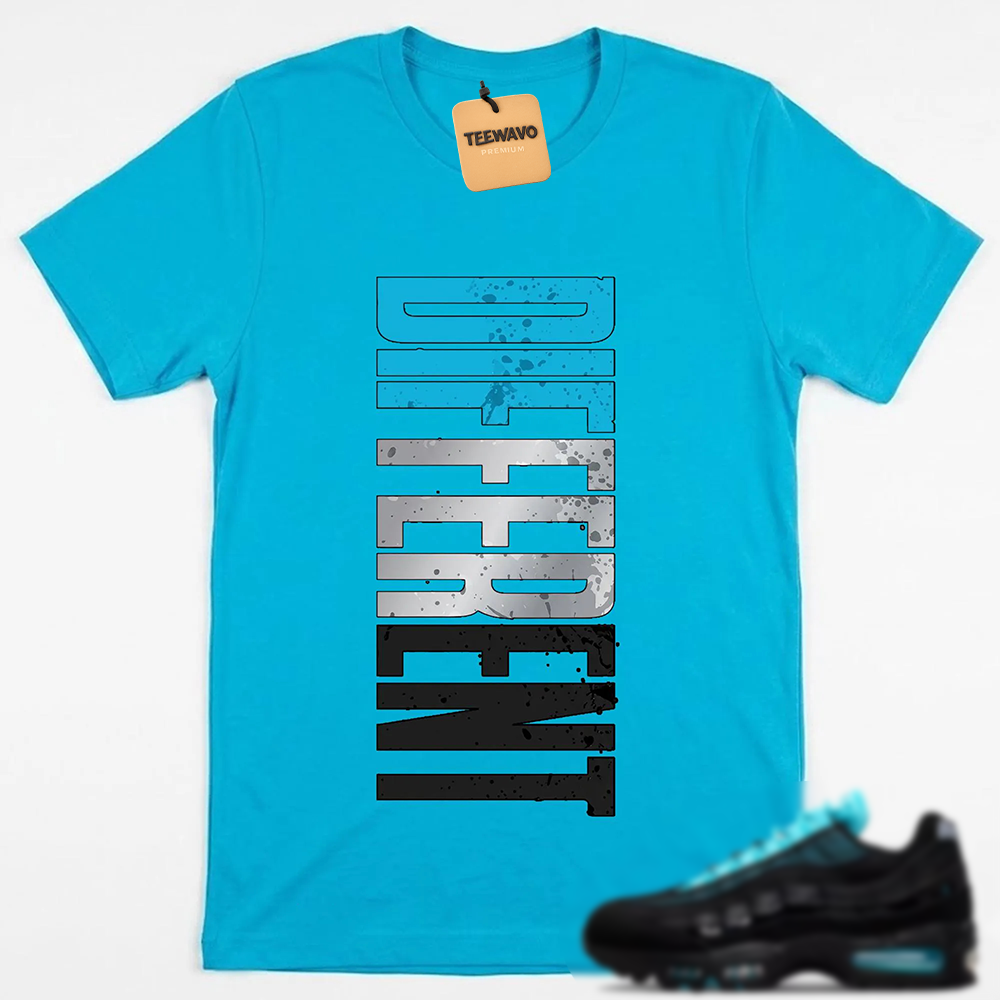 Teal Sneaker Matching Vertical Splat Letter Print Top