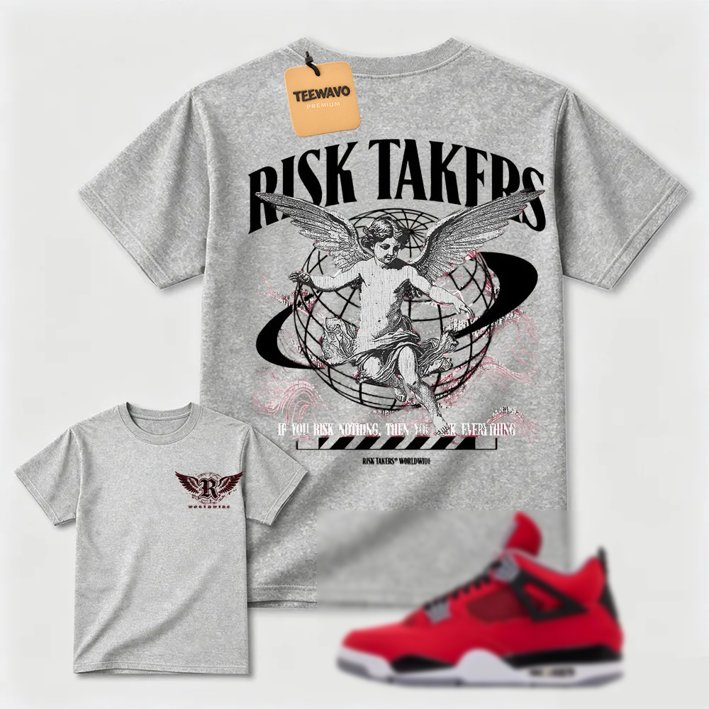 Toro Bravo 4 AJ4 Shirts to match Sneaker Match Tees Red Risktakers Worldwide