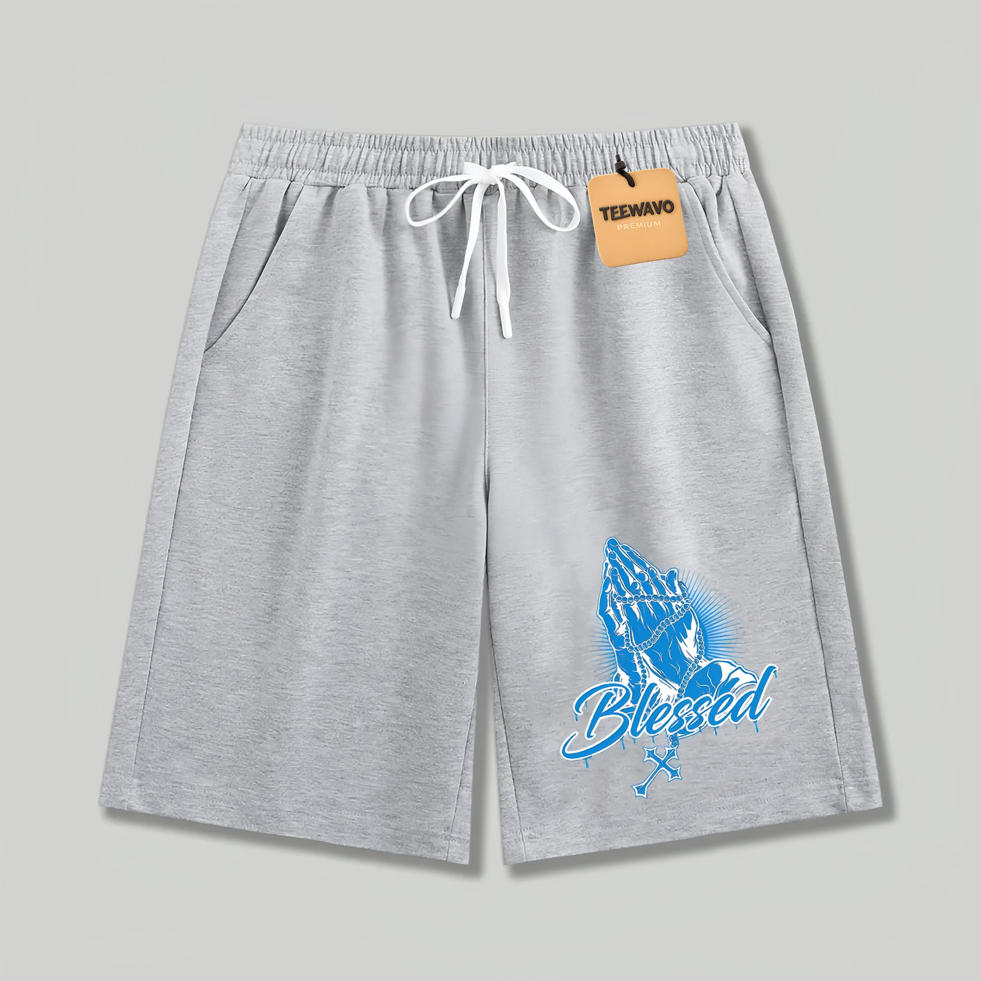 Unisex athletic shorts Blessed Praying Hands Graphic Print