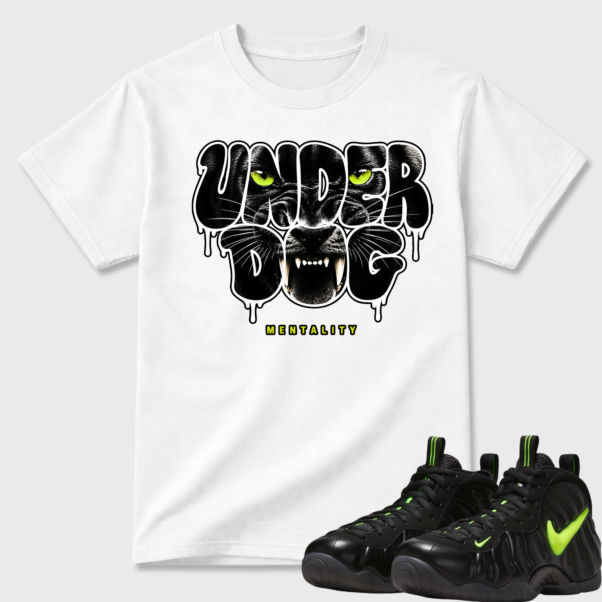Under Dog Mentality  Sneaker Tees - Air Foamposite Pro Black