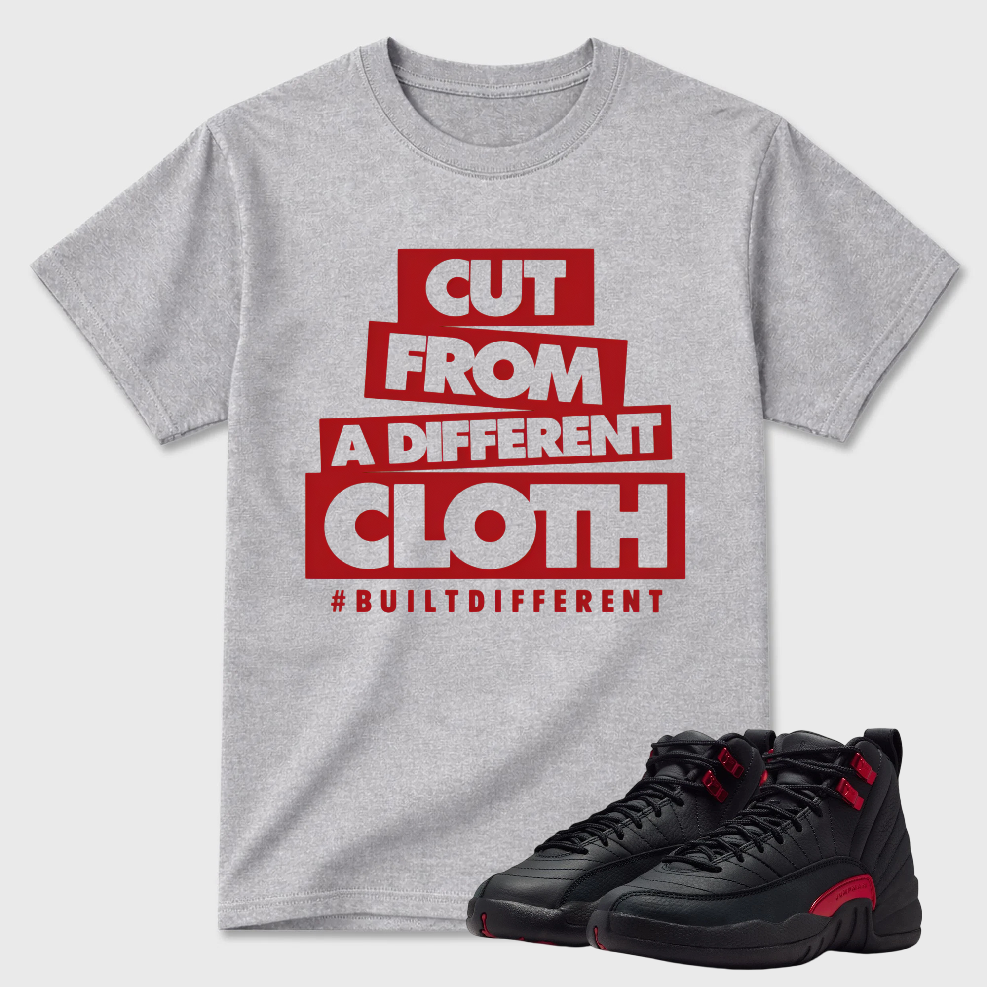 12 Bloodline Black Varsity Red T Shirt Match CLOTH