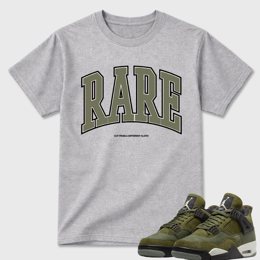 RARE Olive AJ4 Matching Tee