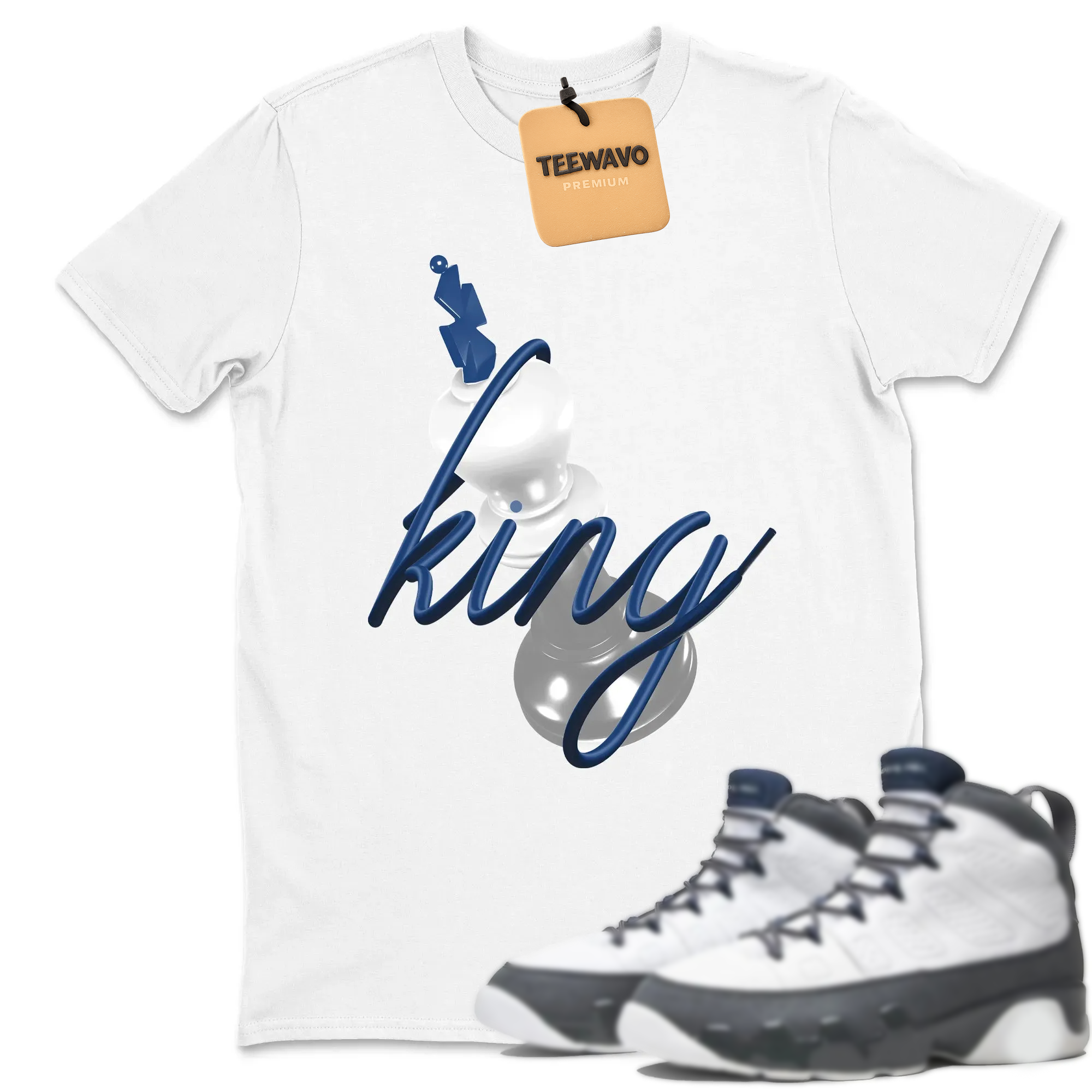 3D King  Sneaker Tees - AJD 9 Flint Grey