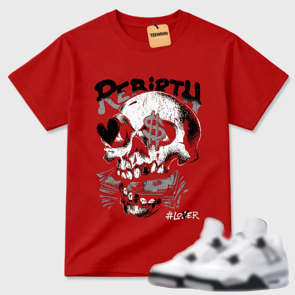 Rebirth Skull Money AJD 4 Graphic Tee