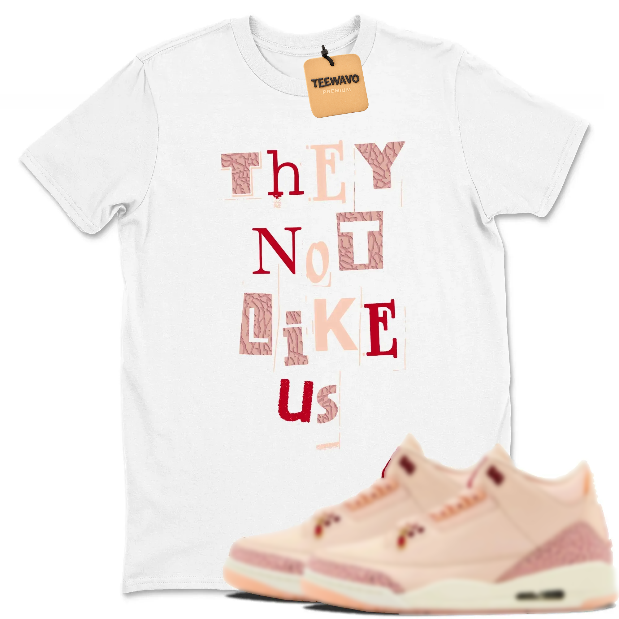 Vintage They Not Like Us TEEWAVO Sneaker Tees - AJD 3 Valentines Day