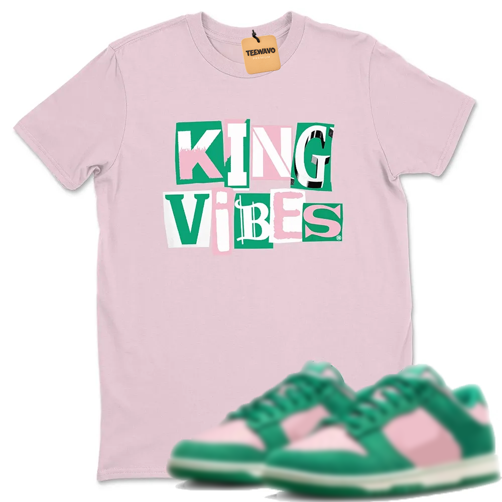 King Vibes TEEWAVO Sneaker Tees - Dunk Medium Soft Pink Malachite