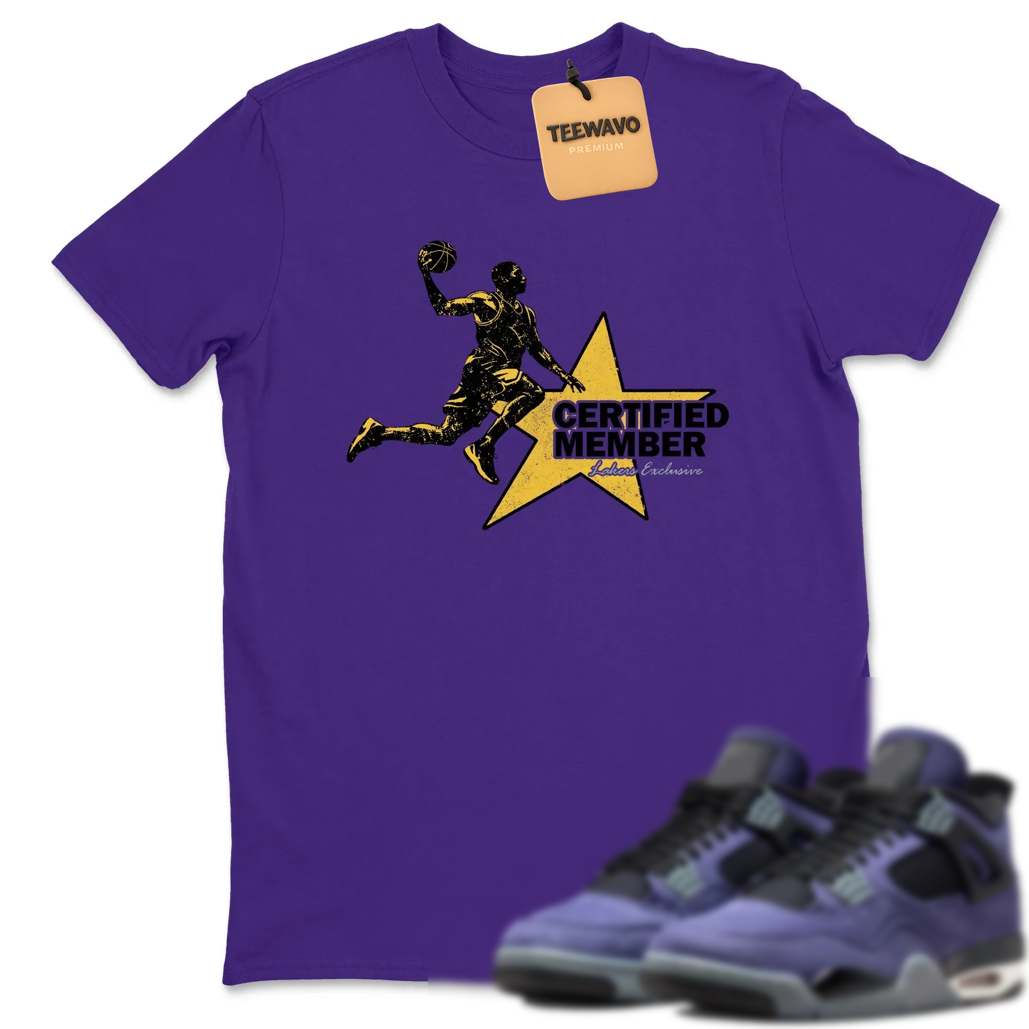 Certified Member Sneaker Tees - AJ 4 Lakeshow