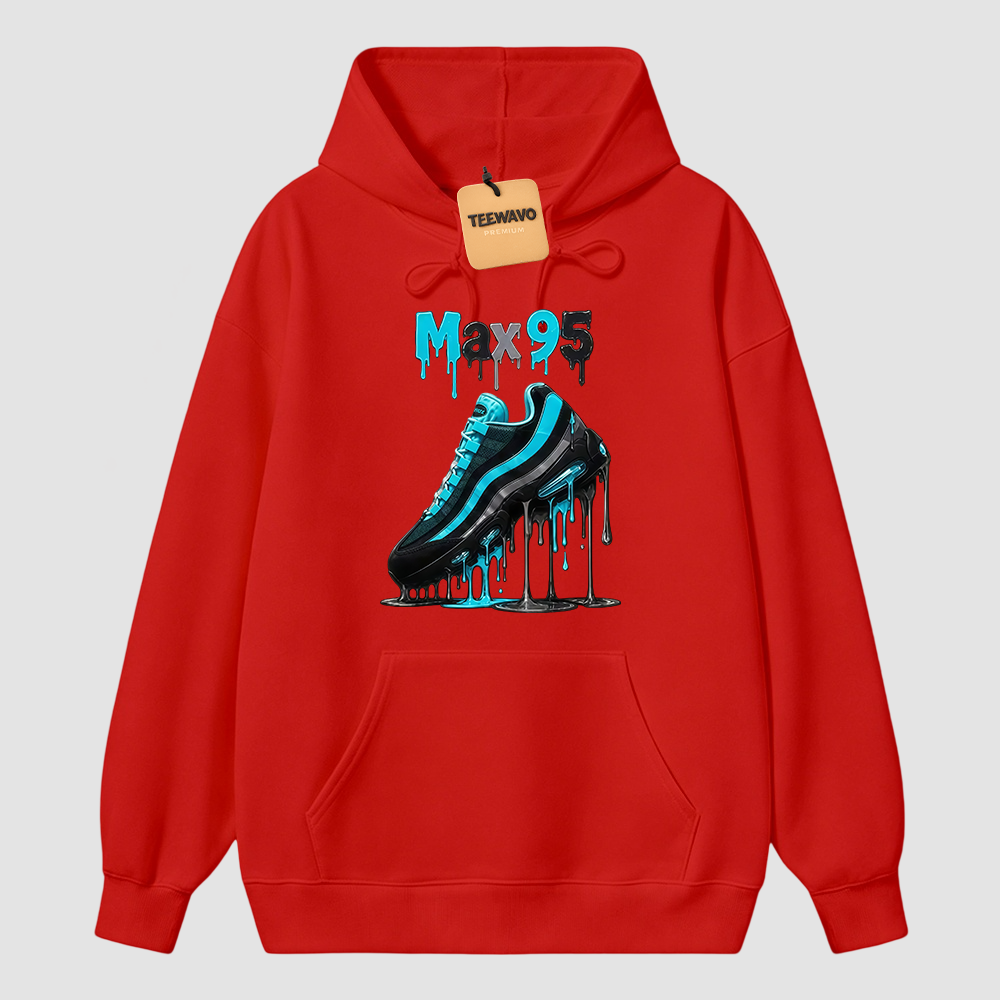 Max 95 Drip Graphic Tee – Aqua Black Sneaker Match Hoodie