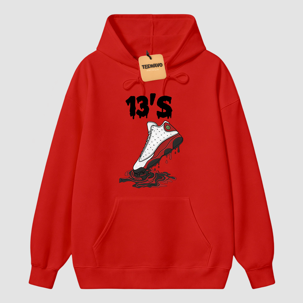 Dripping Shoe 13'S Hoodie Matching Joardan 13 OG Chicago Red/White