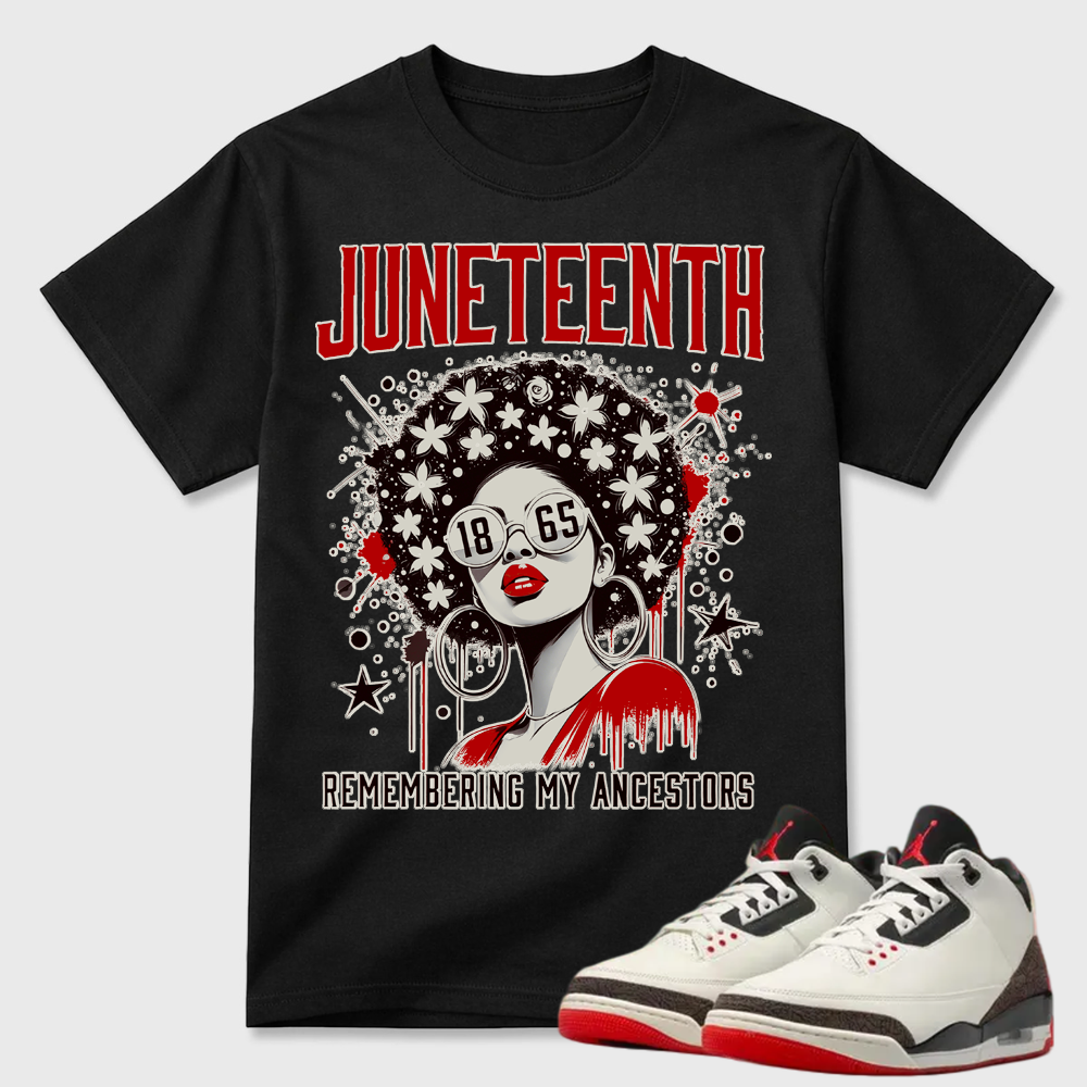 Juneteenth Black Queen With Sunglasses Air Jordan 3 Graphic Tee