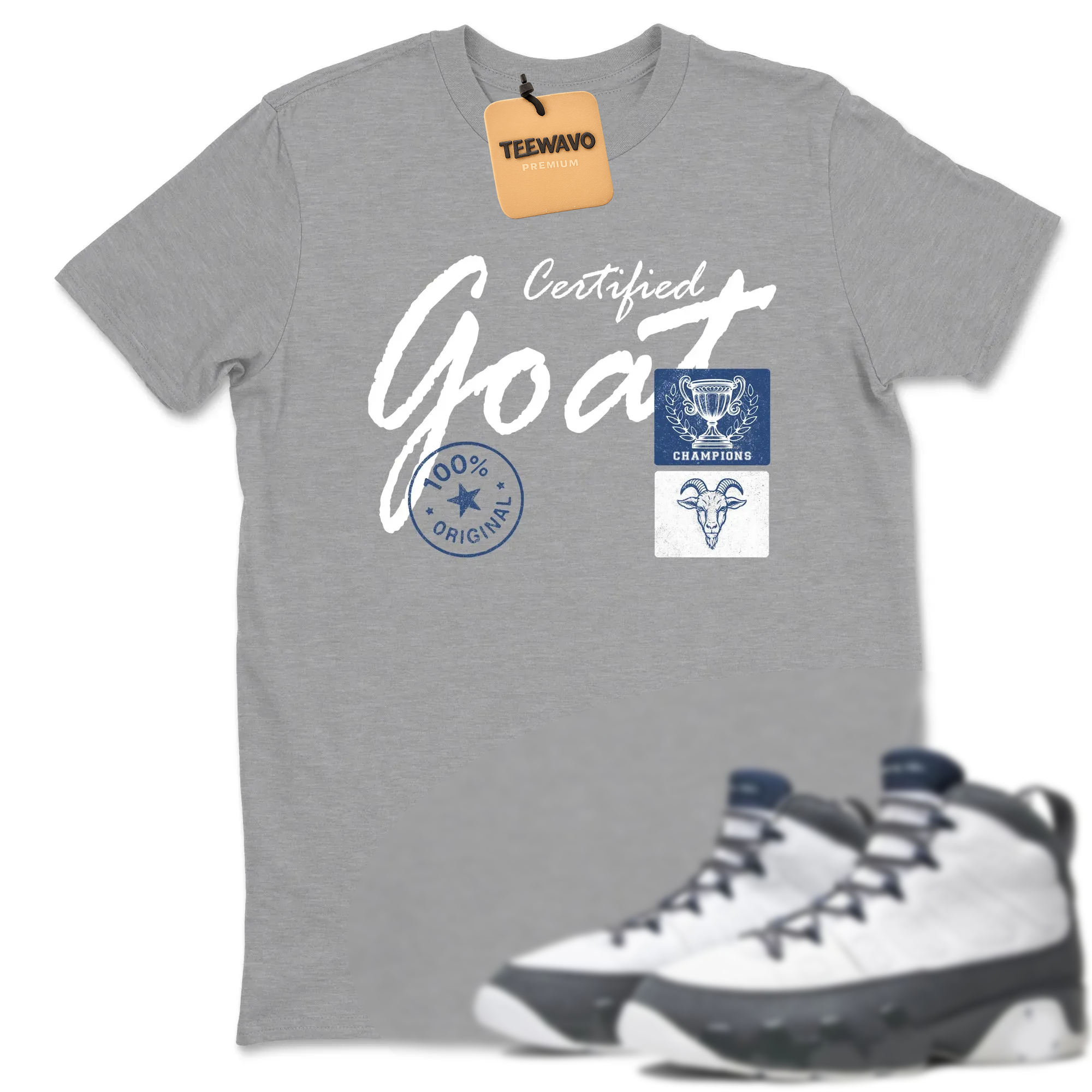 Certified Goat Sneaker Tees - AJ 9 Flint Grey