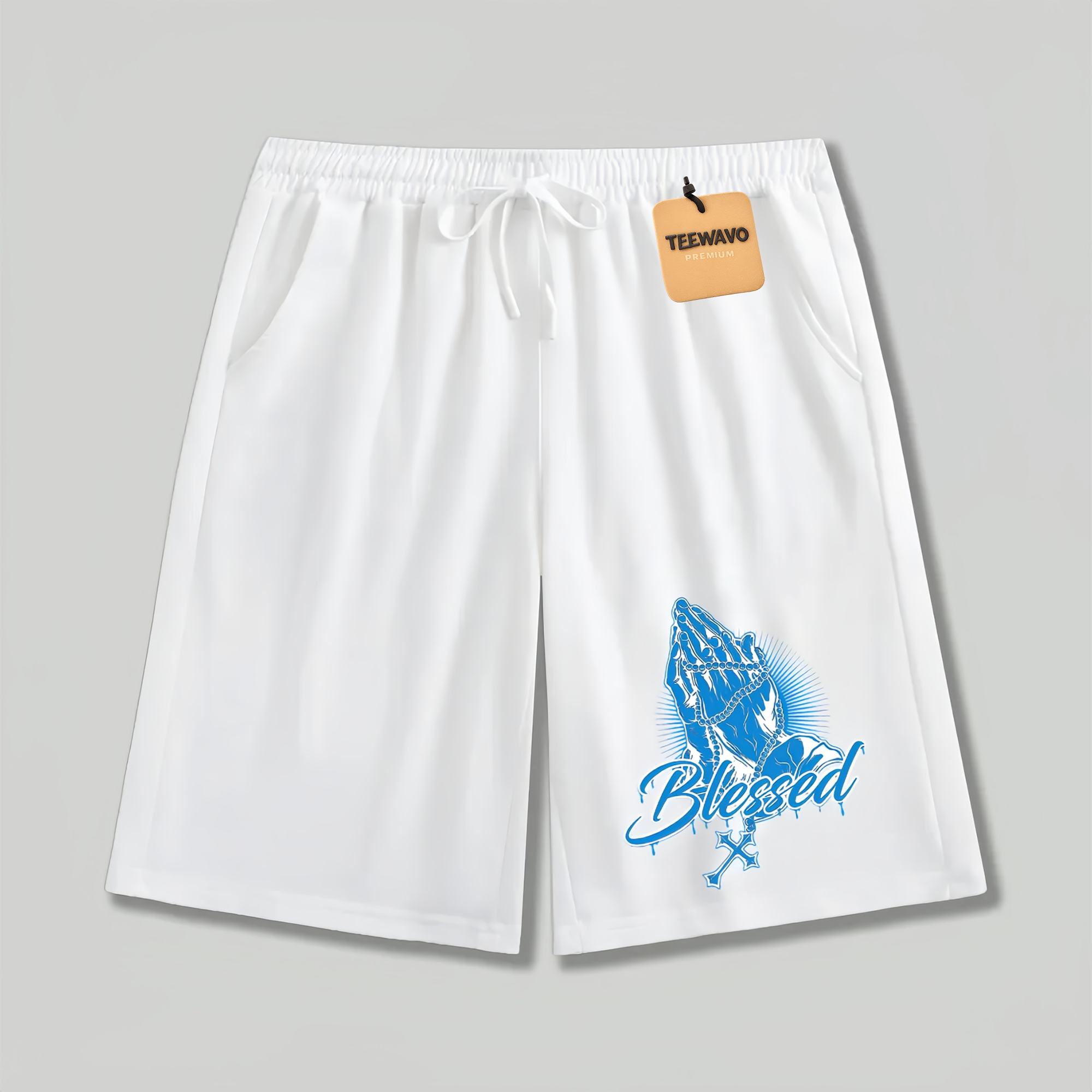 Unisex athletic shorts Blessed Praying Hands Graphic Print