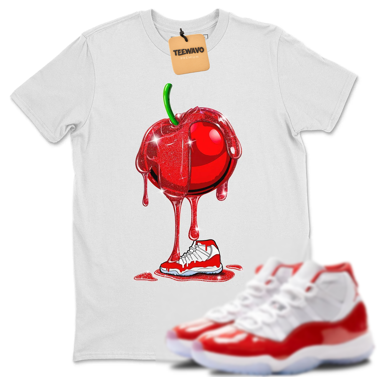 Dripping Cherries Unisex Tops - AJ 11 Cherry