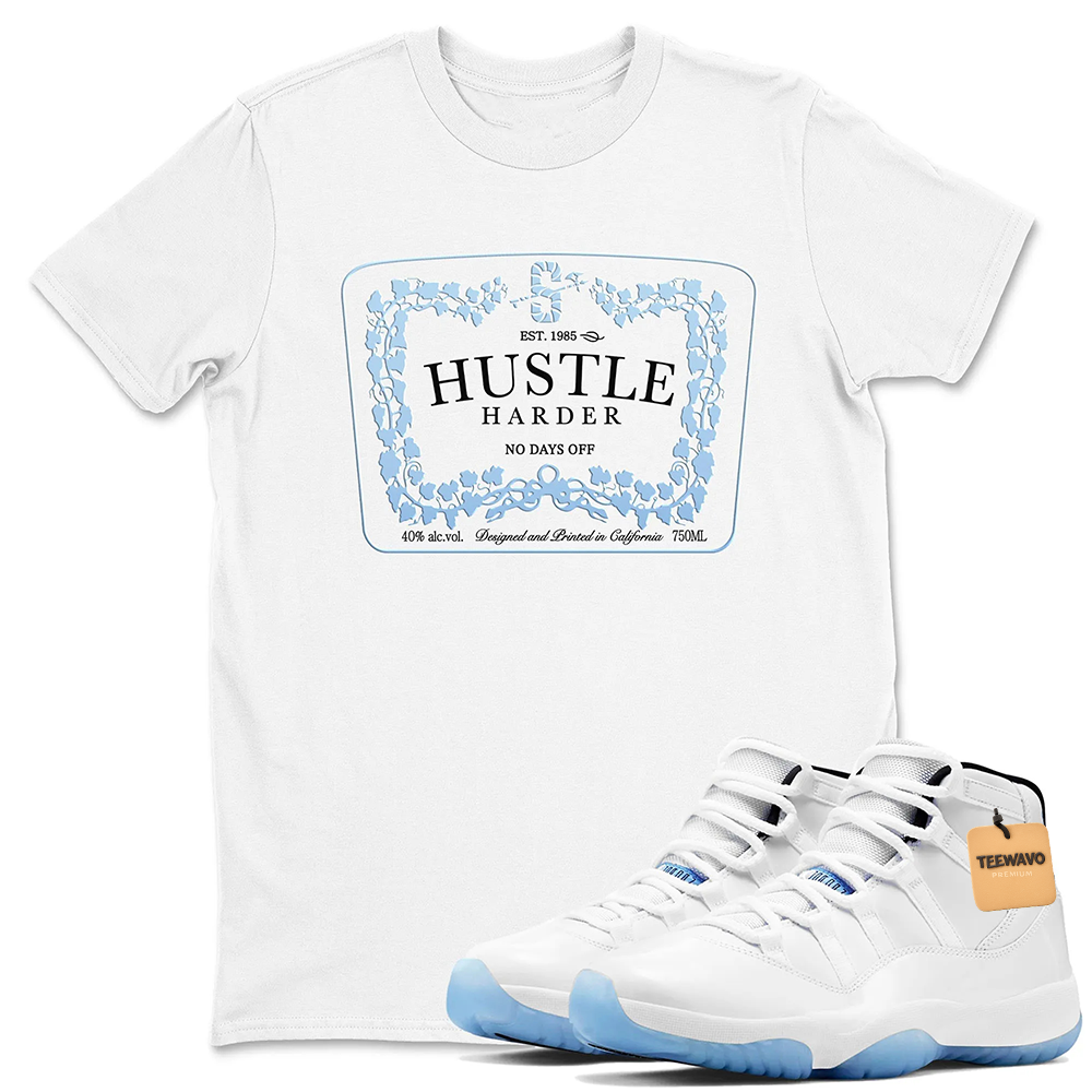 Hustle Harder Sneaker Tees - Air Joardan 11 Retro Legend Blue