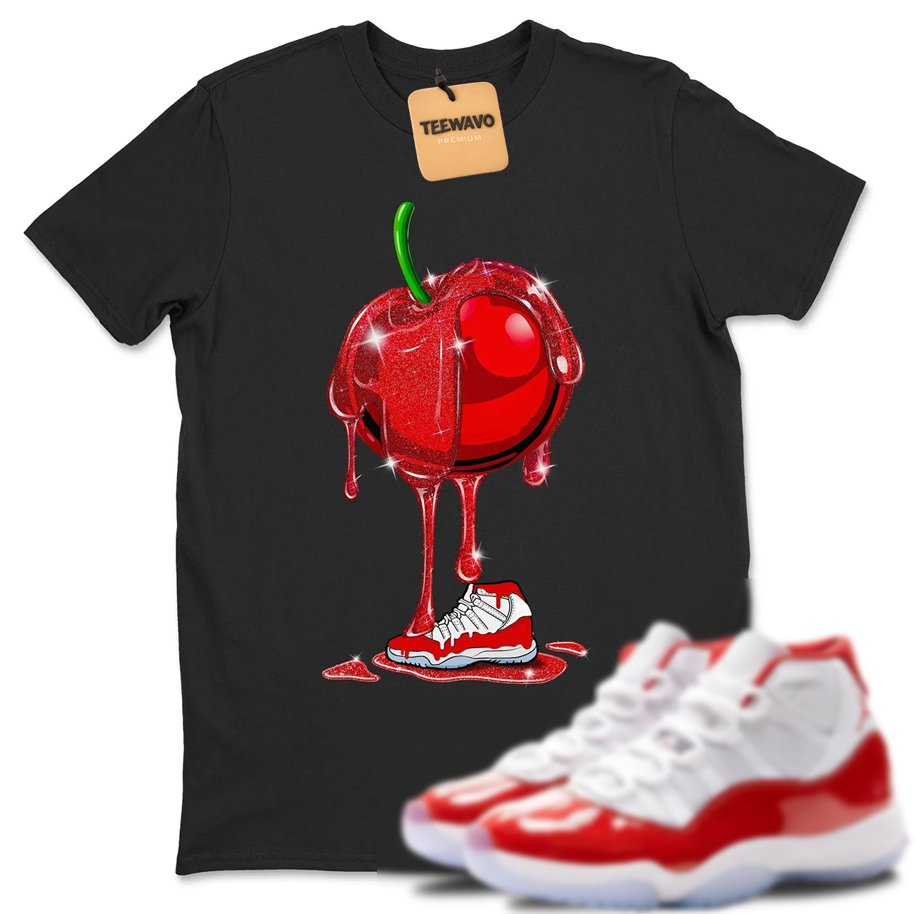Dripping Cherries Unisex Tops - AJ 11 Cherry