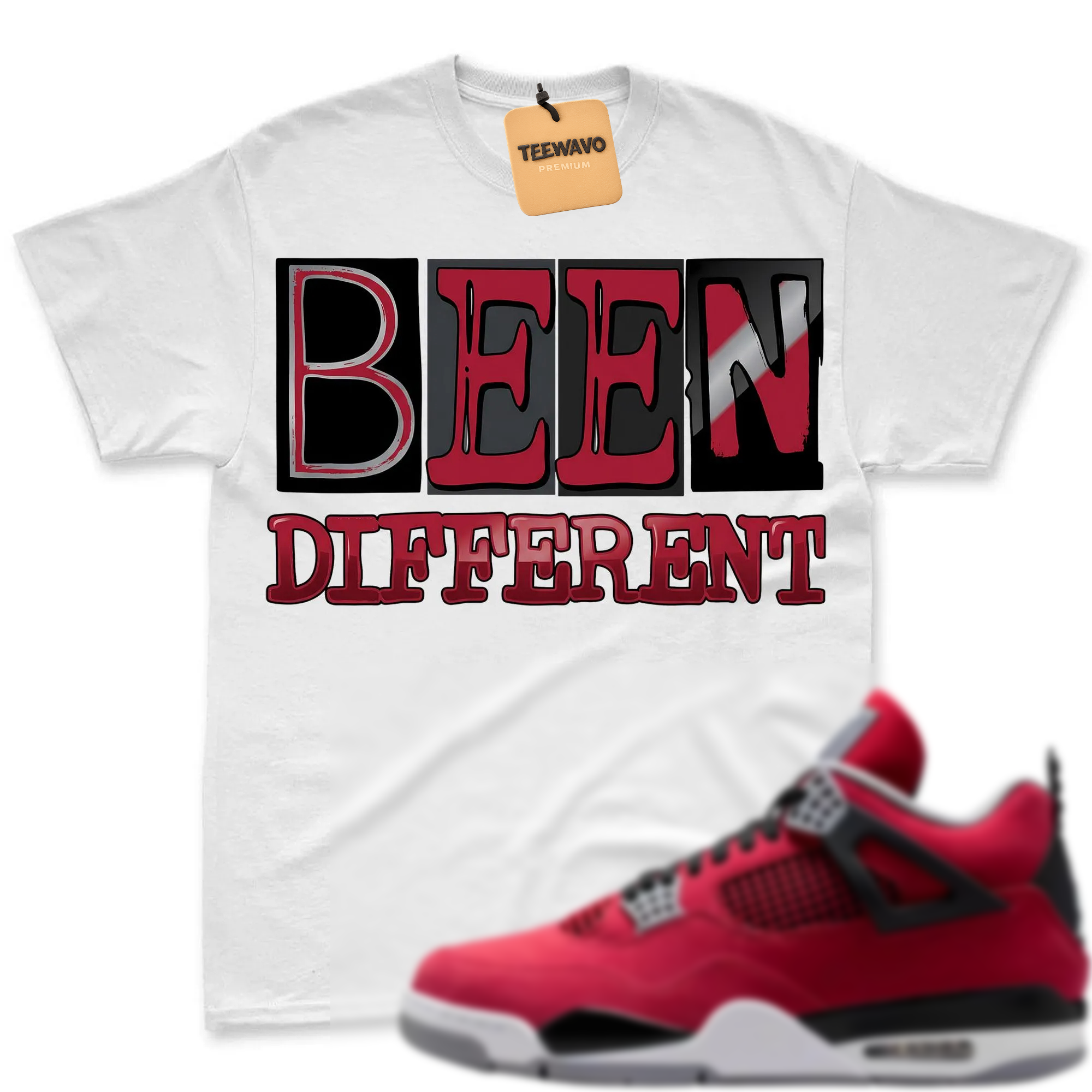 BEEN! Shirt To Match AJ 4 Toro Bravo Fire Red Black