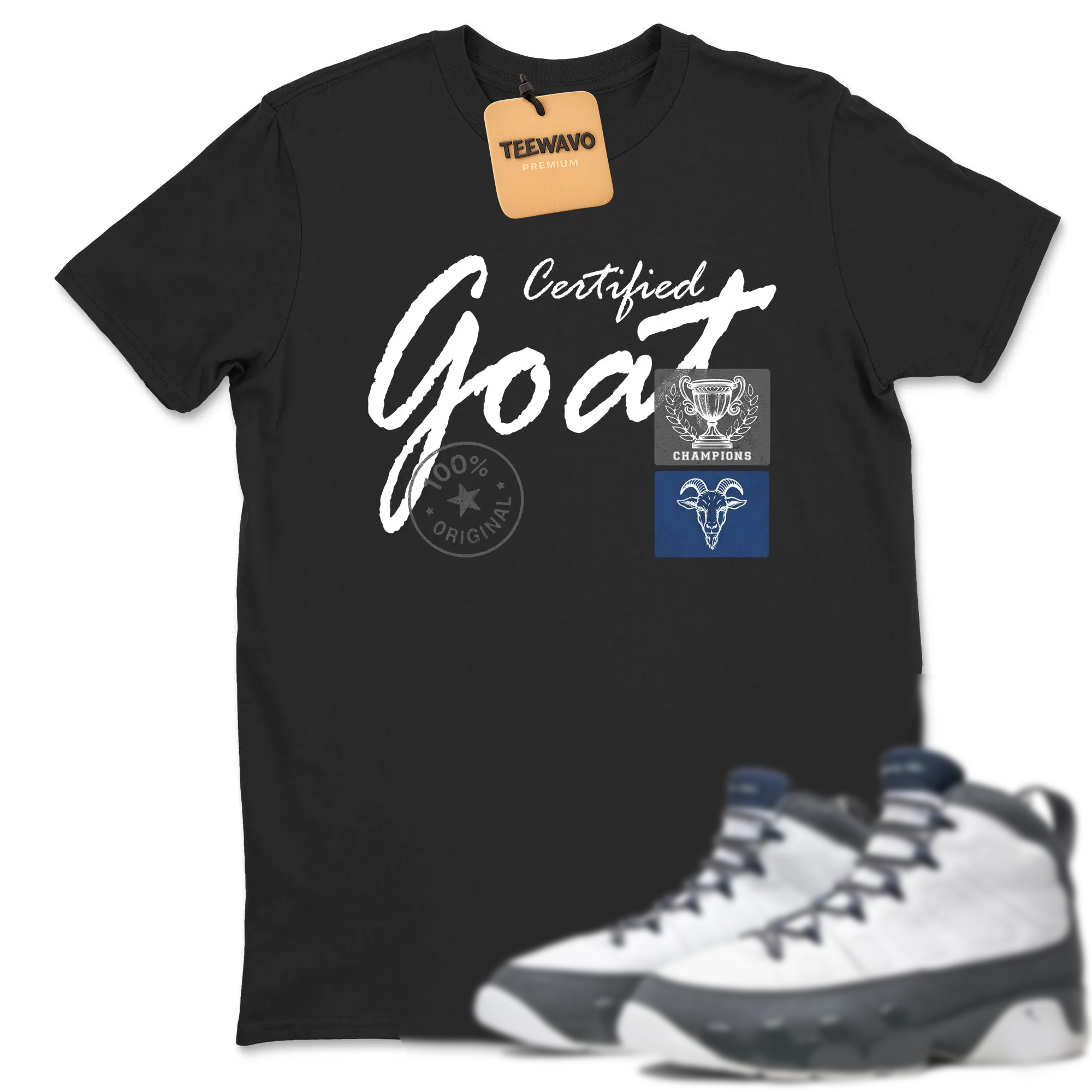 Certified Goat Sneaker Tees - AJ 9 Flint Grey
