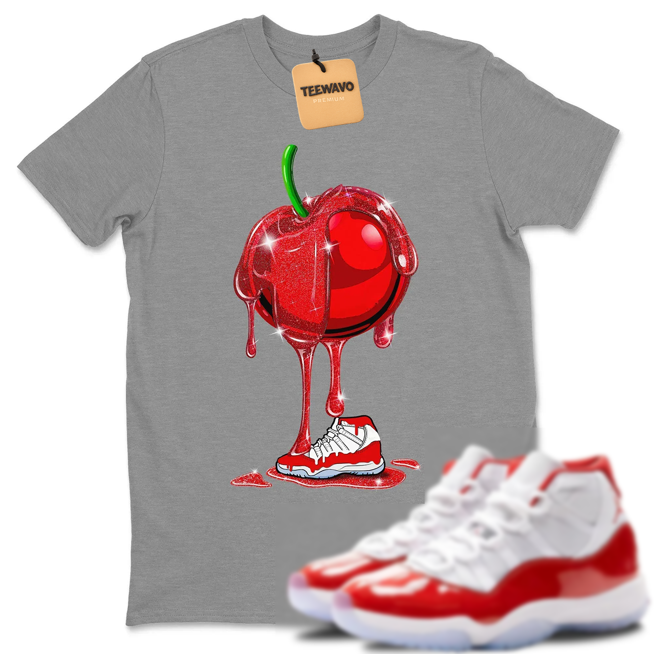 Dripping Cherries Unisex Tops - AJ 11 Cherry