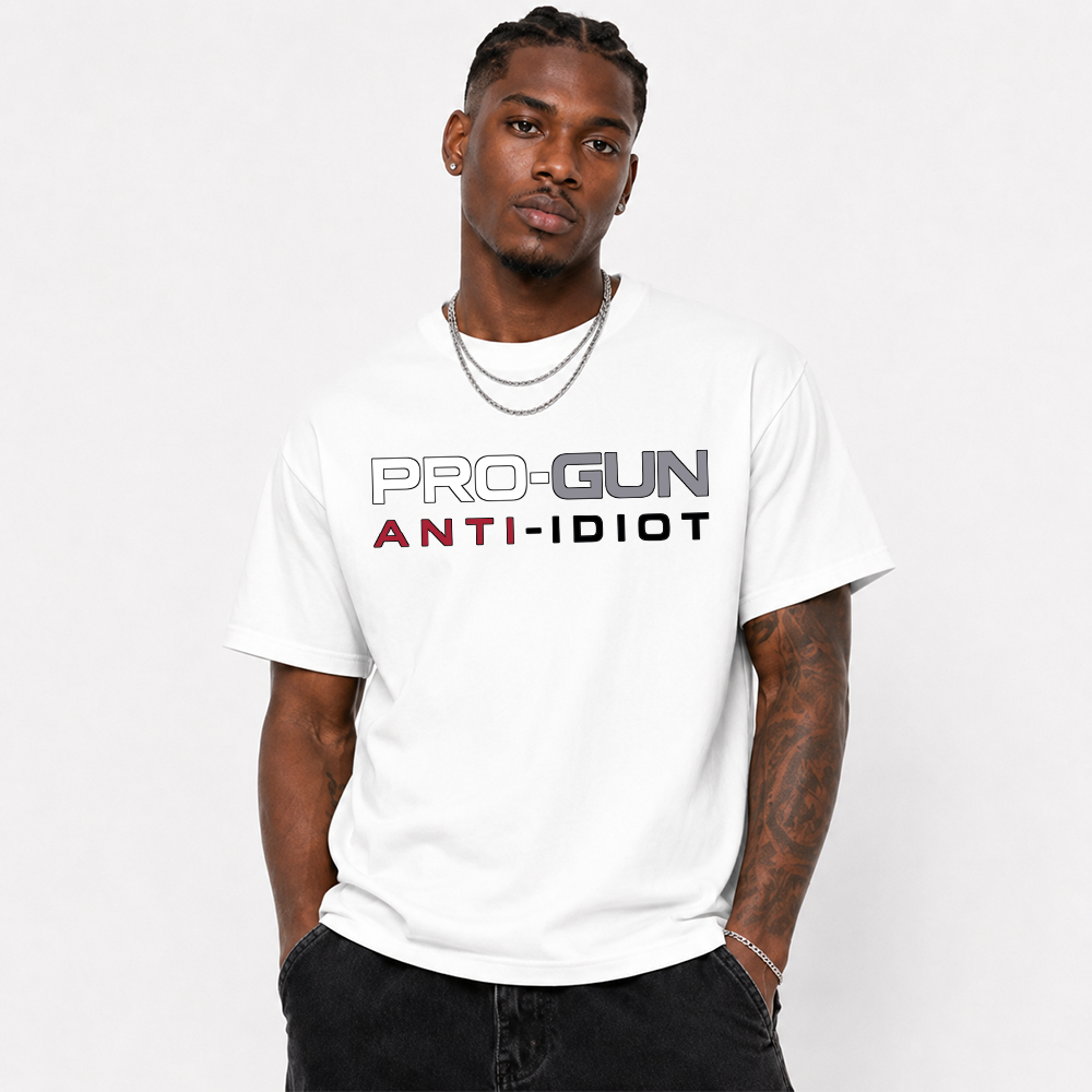Pro-Gun Anti-Idiot Text Air Jordan 4 Casual Tee