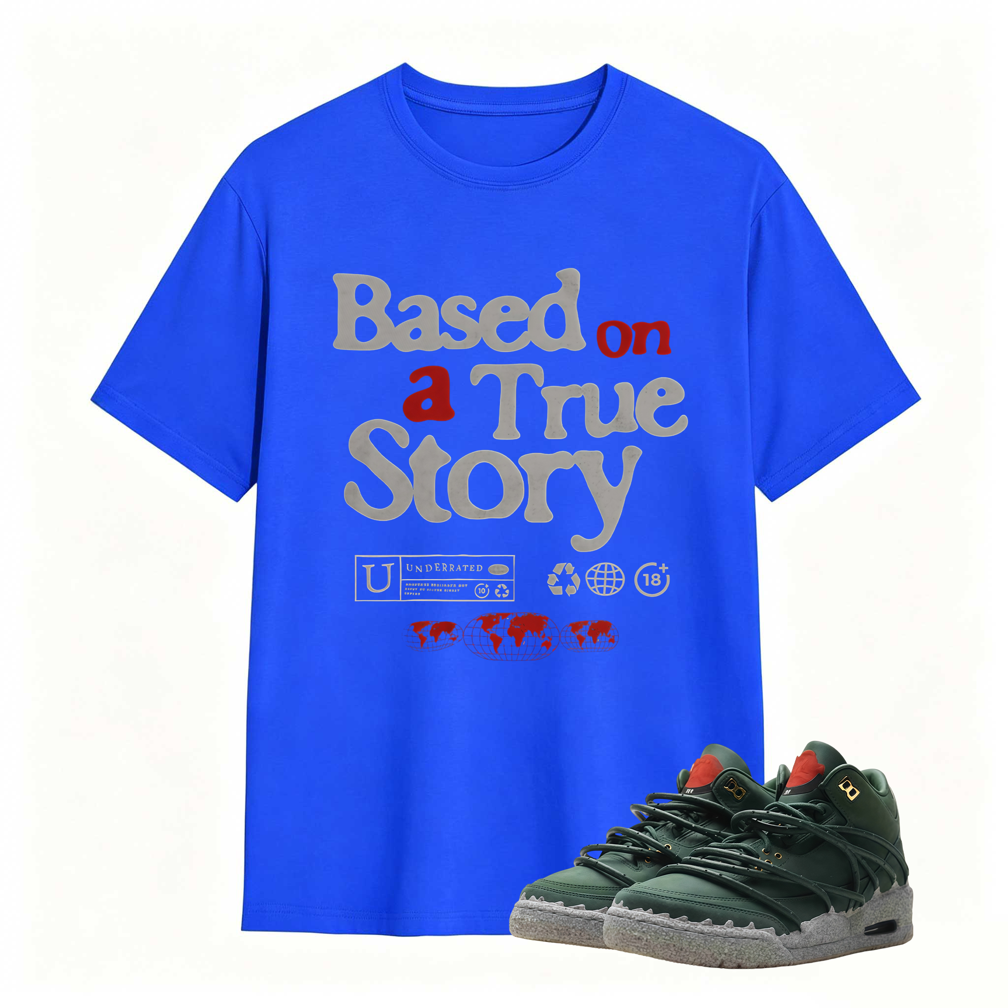 All Cap Sneaker Shirt Green to Match Jordan 3 Concrete Roses