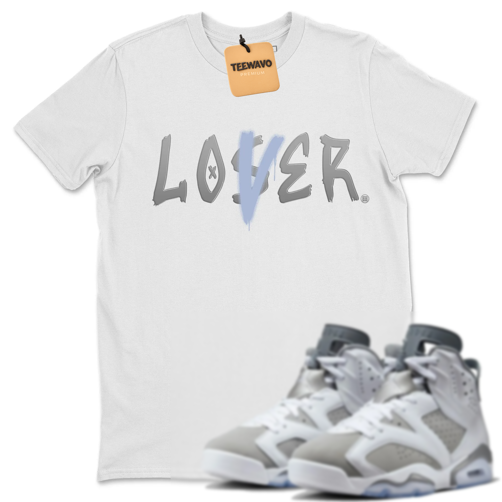 Loser Lover Unisex Tops - AJ 6 Cool Grey