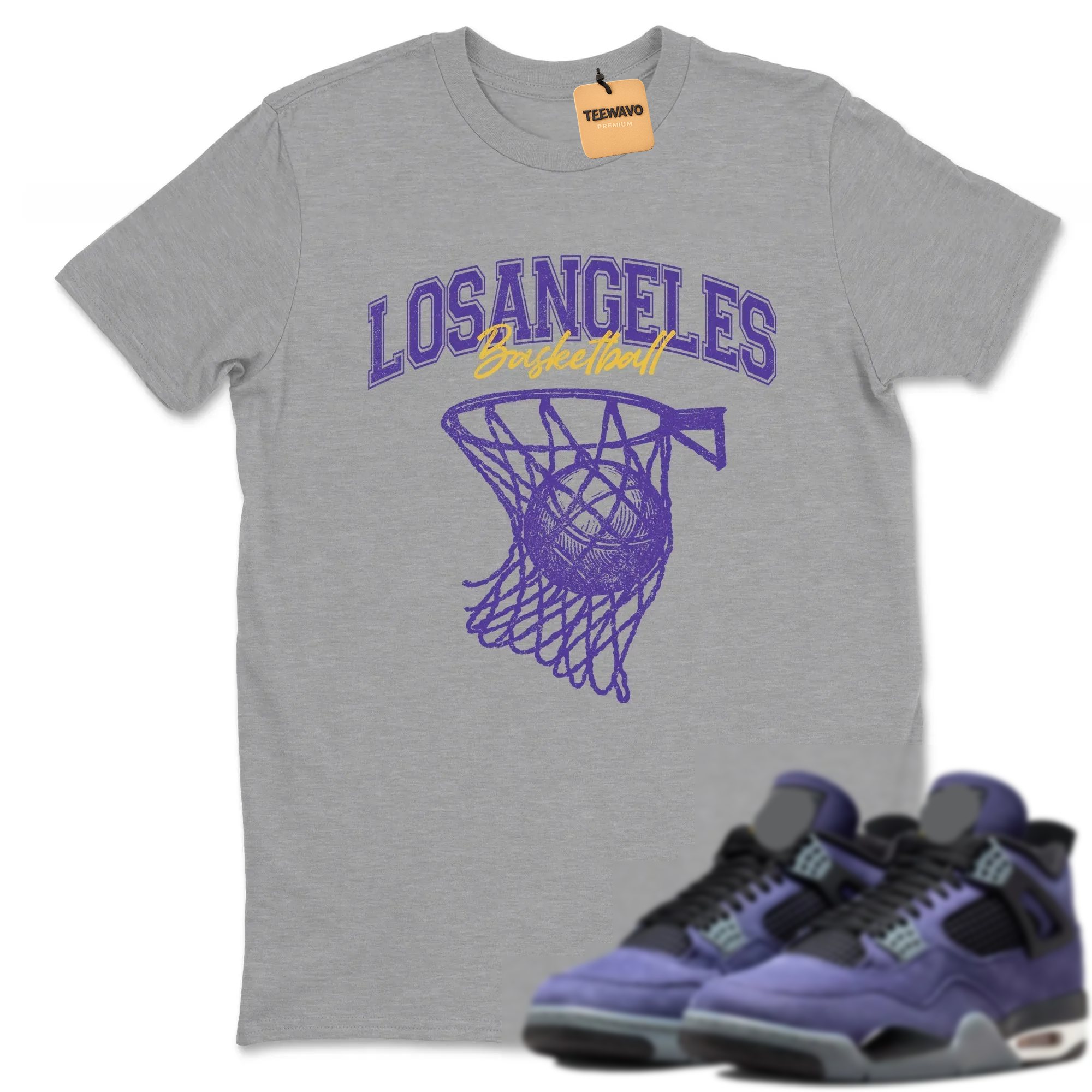 Net Burn Sneaker Tees - AJ 4 Lakeshow
