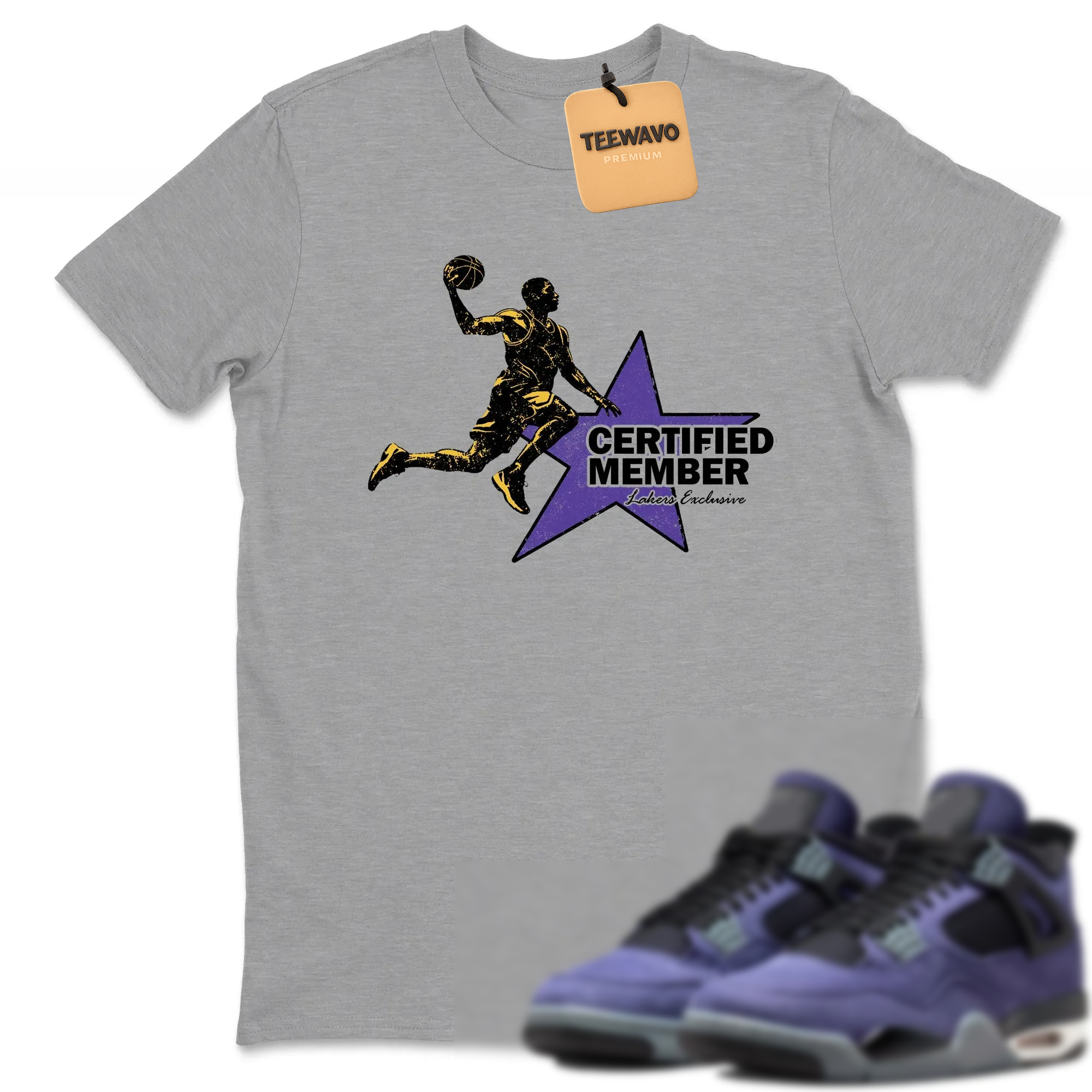 Certified Member Sneaker Tees - AJ 4 Lakeshow