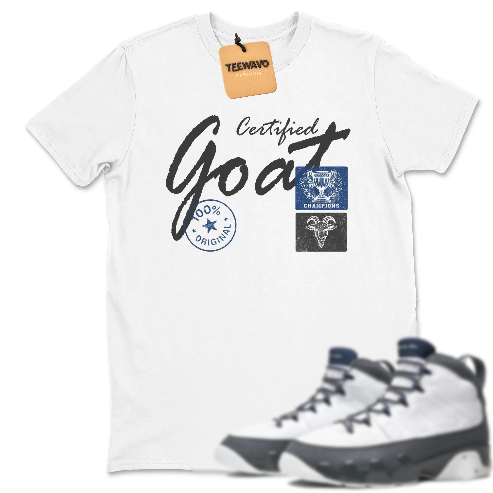 Certified Goat Sneaker Tees - AJ 9 Flint Grey