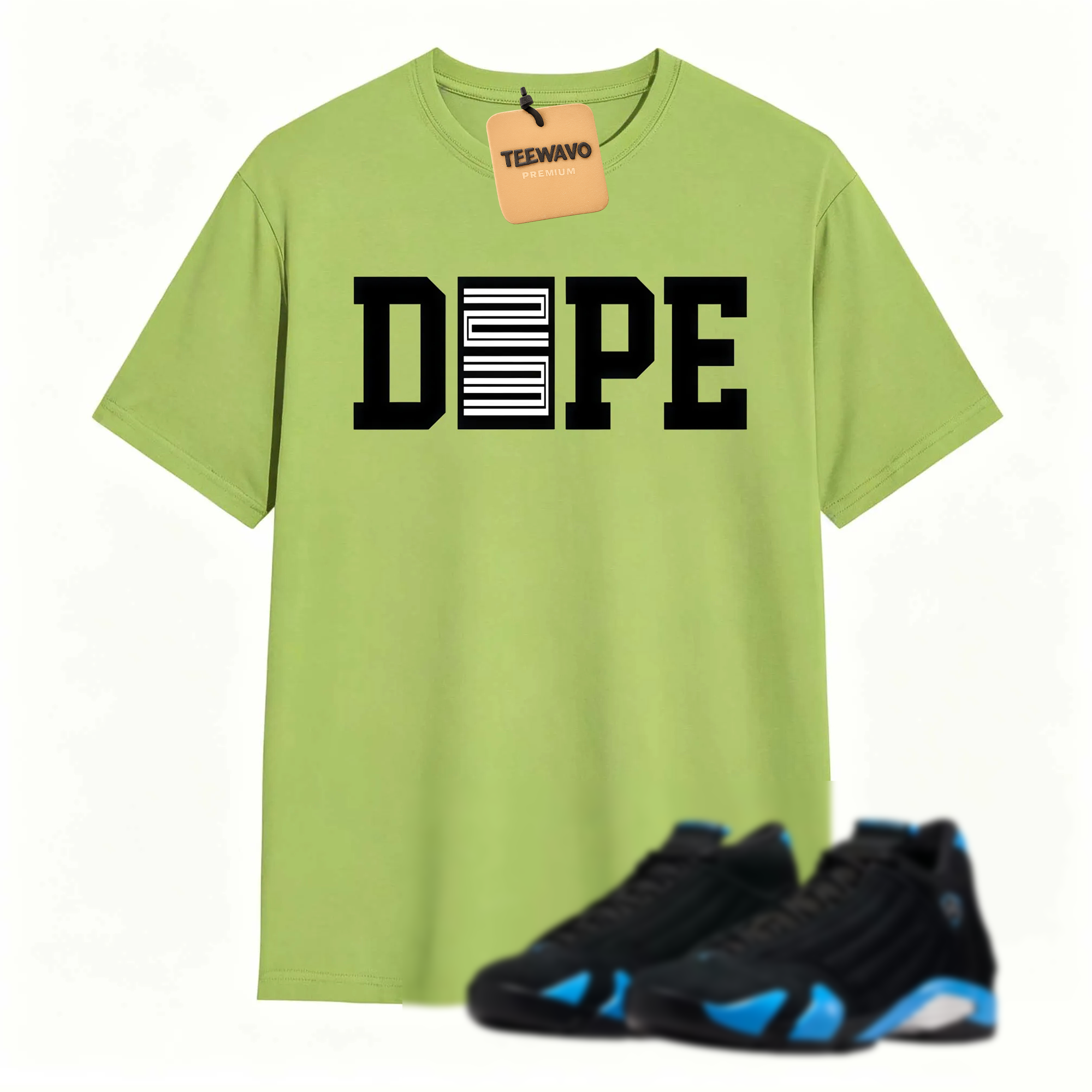 Dope 23  Sneaker Tees - AJD 14 University Blue