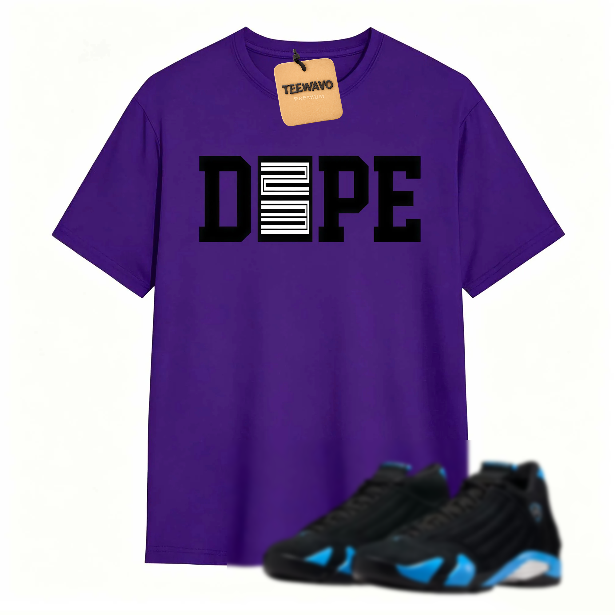 Dope 23  Sneaker Tees - AJD 14 University Blue
