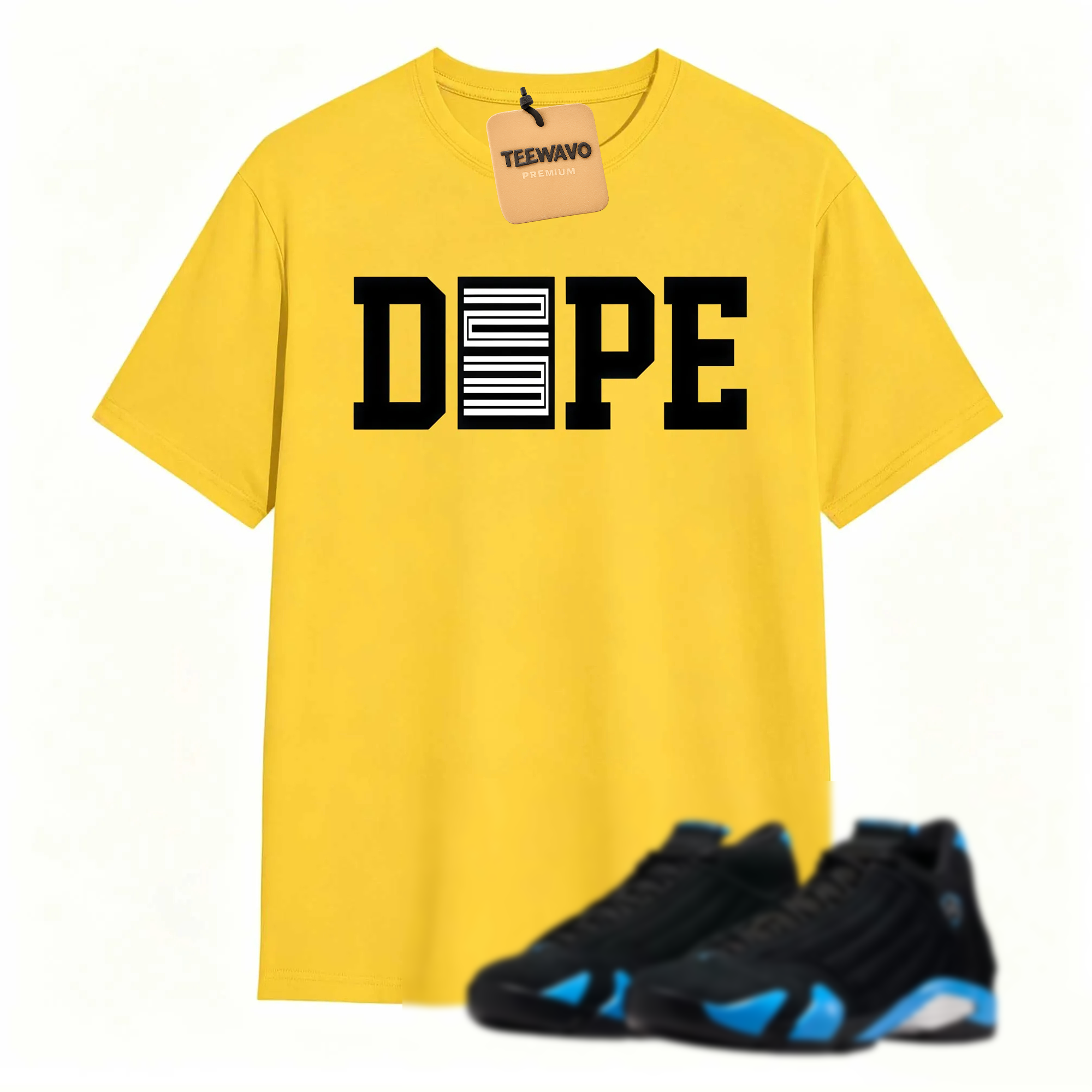 Dope 23  Sneaker Tees - AJD 14 University Blue