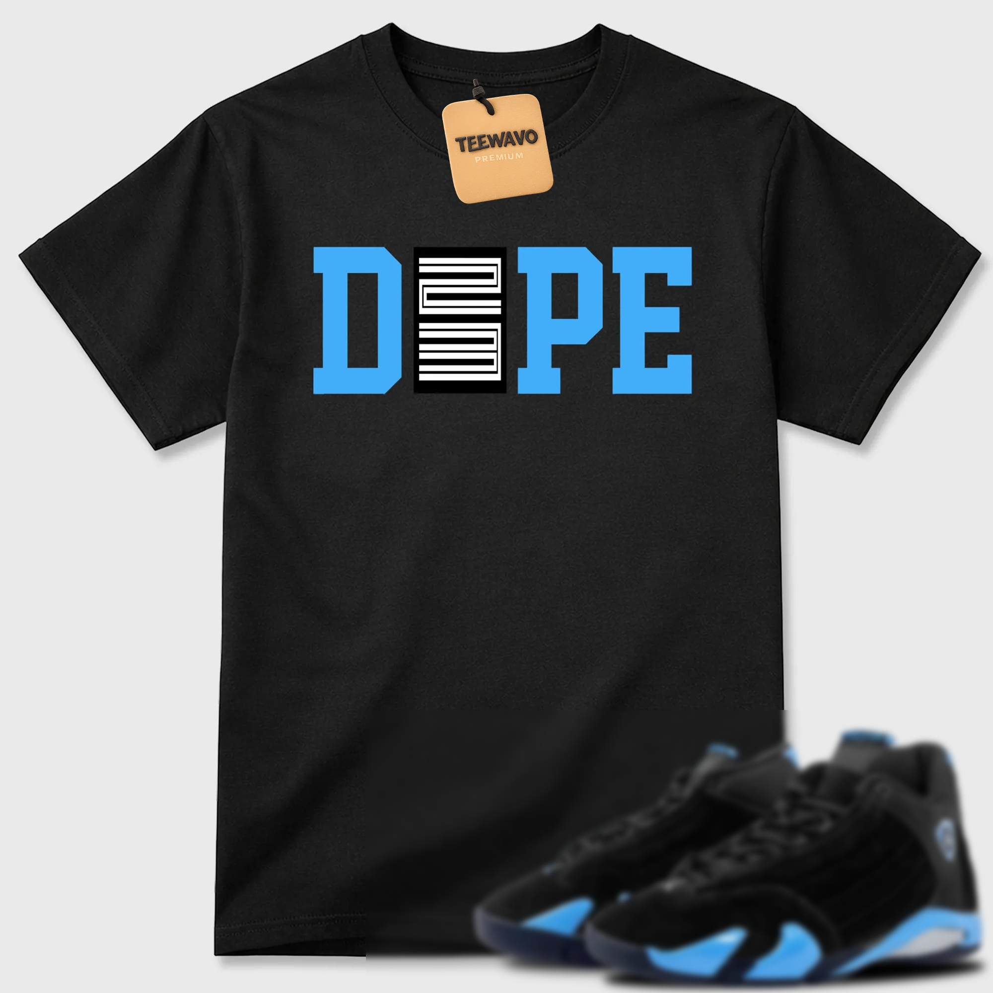 Dope 23  Sneaker Tees - AJD 14 University Blue