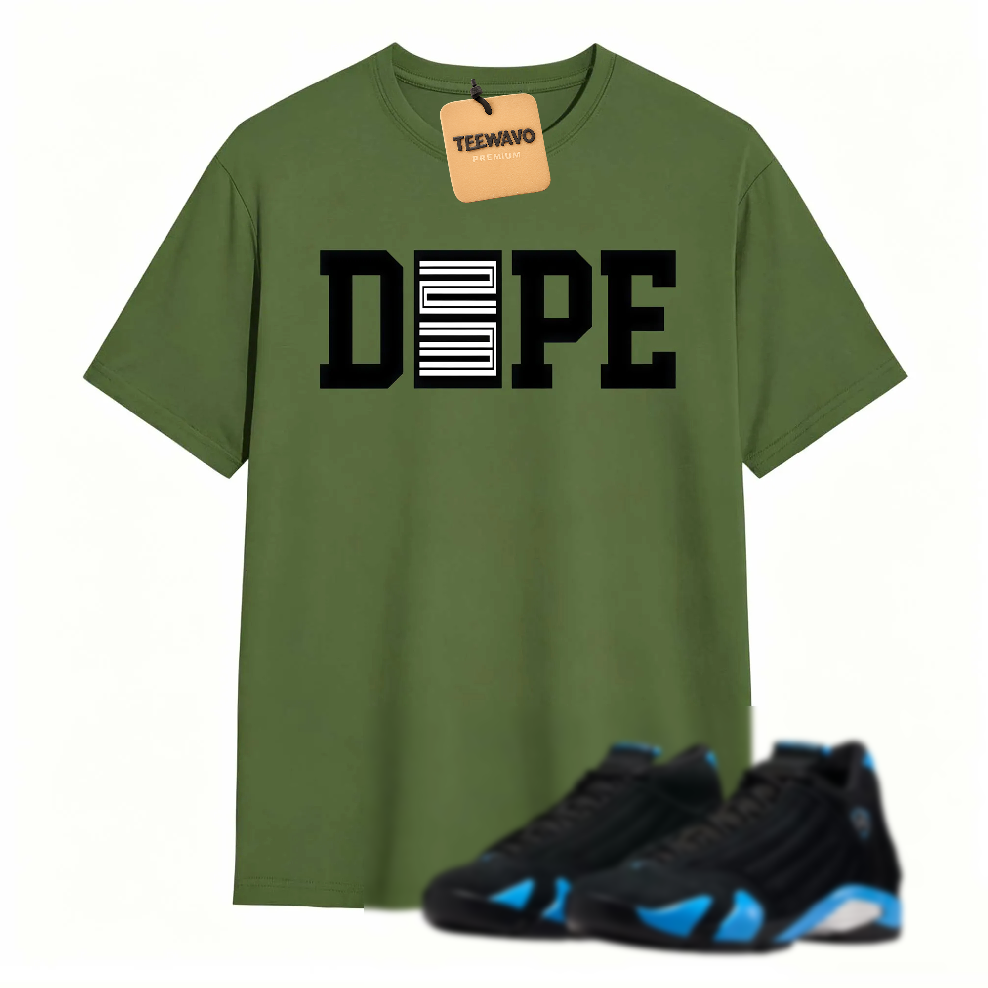 Dope 23  Sneaker Tees - AJD 14 University Blue