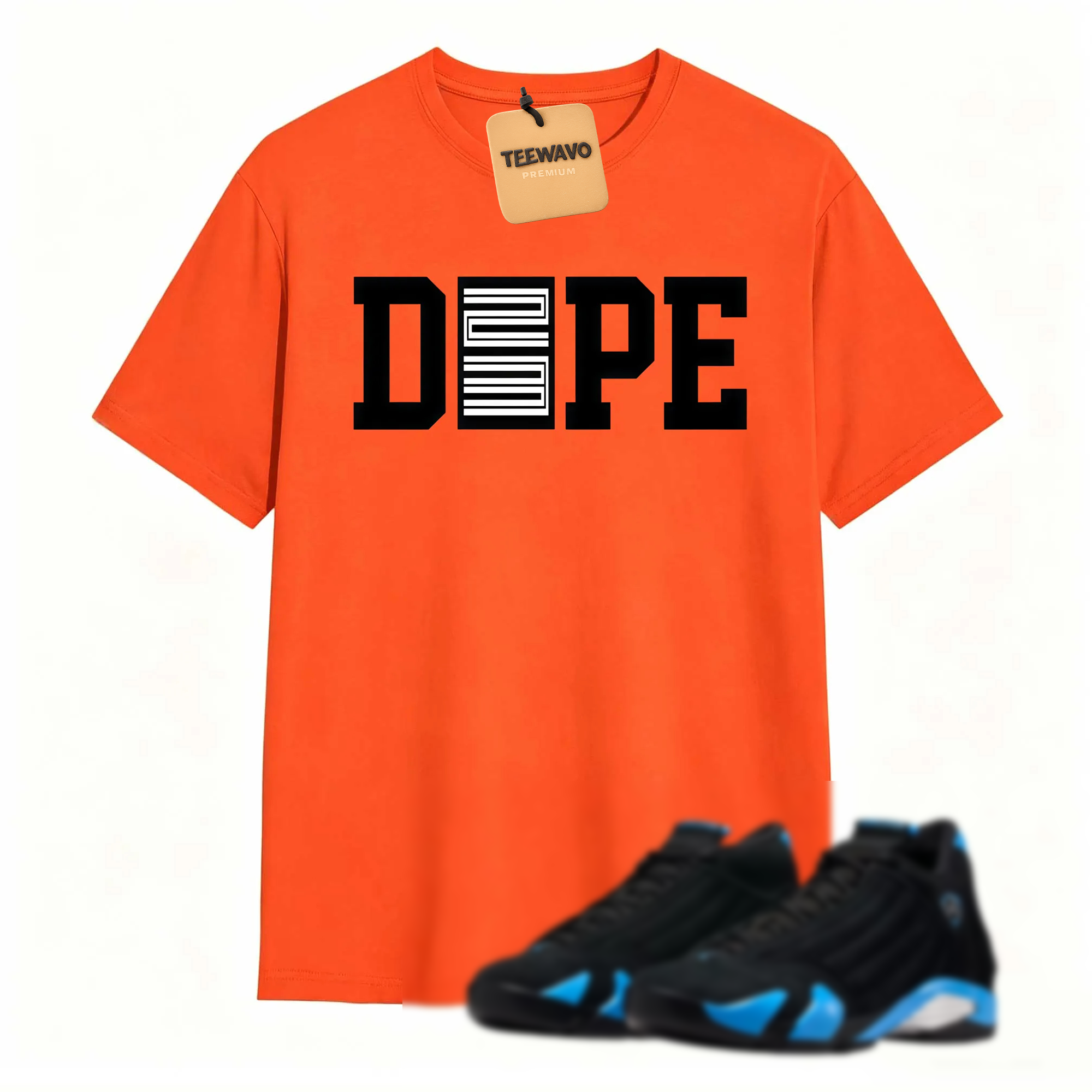 Dope 23  Sneaker Tees - AJD 14 University Blue
