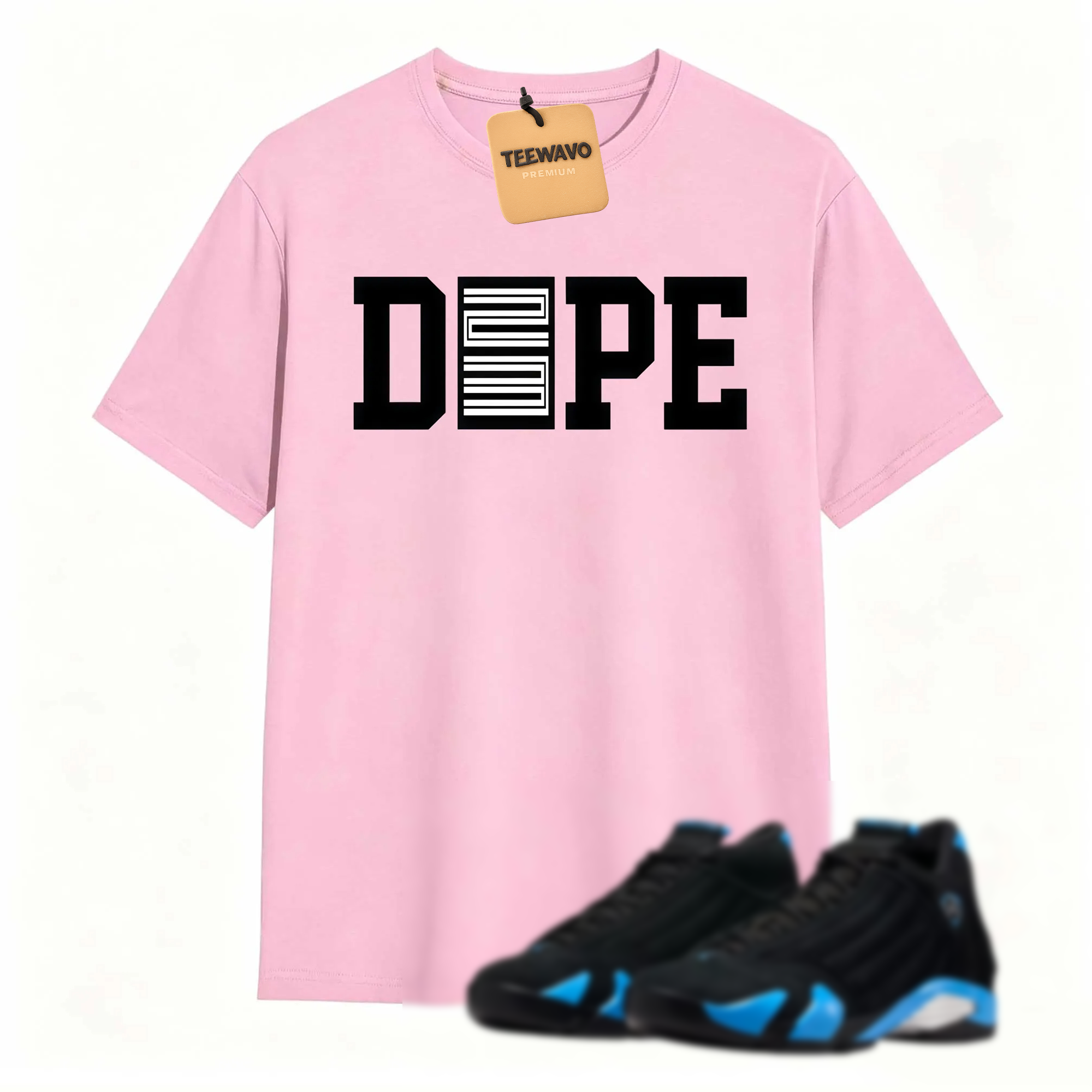 Dope 23  Sneaker Tees - AJD 14 University Blue