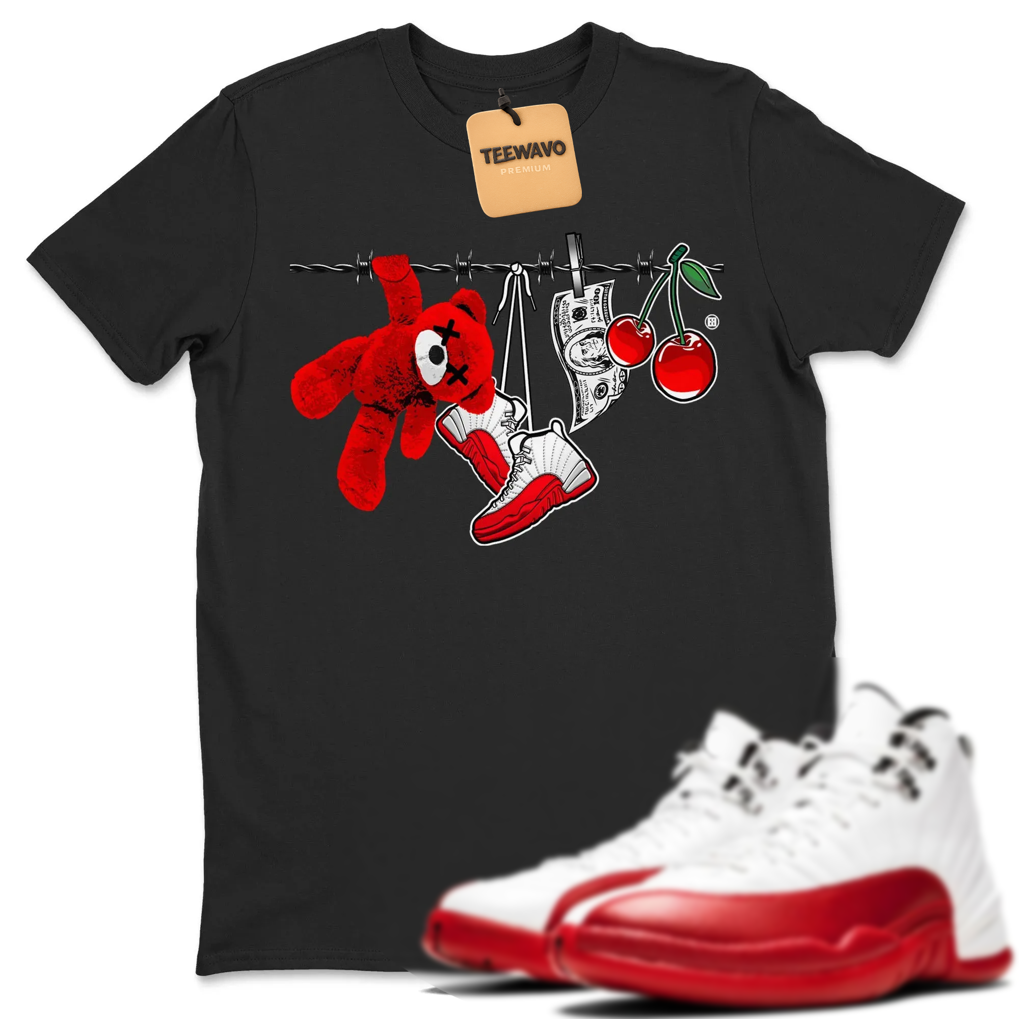 Clothesline Unisex Tops - AJ 12 Cherry