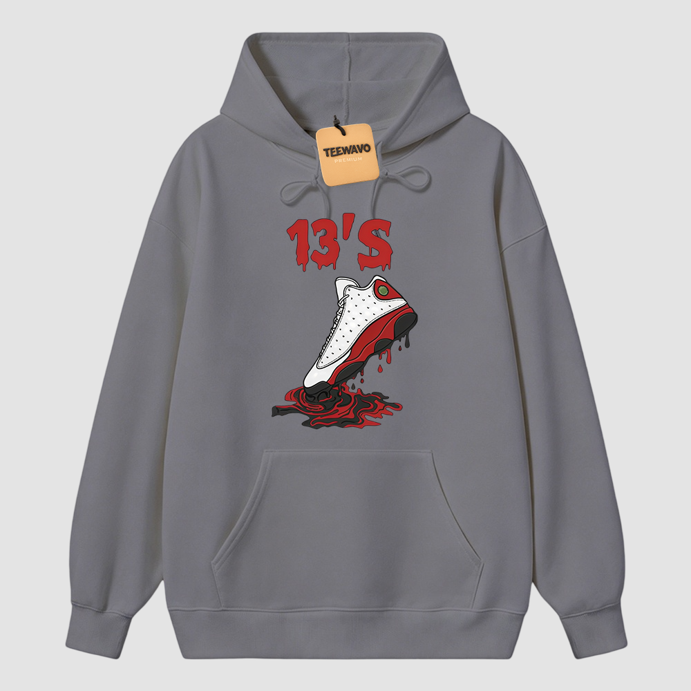 Dripping Shoe 13'S Hoodie Matching Joardan 13 OG Chicago Red/White