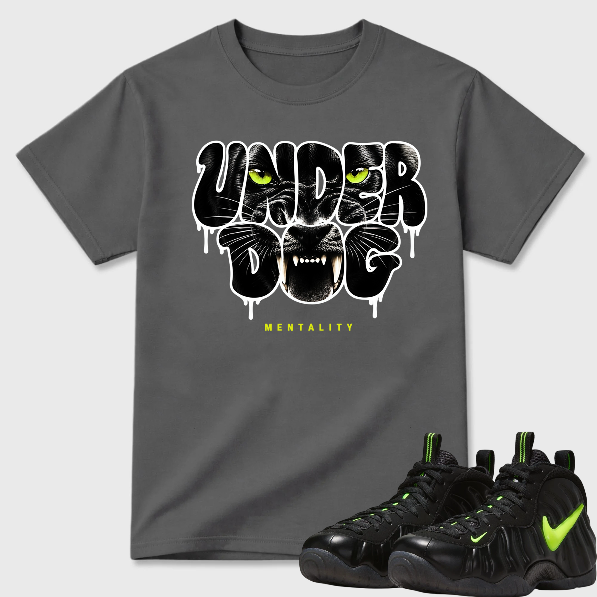 Under Dog Mentality  Sneaker Tees - Air Foamposite Pro Black