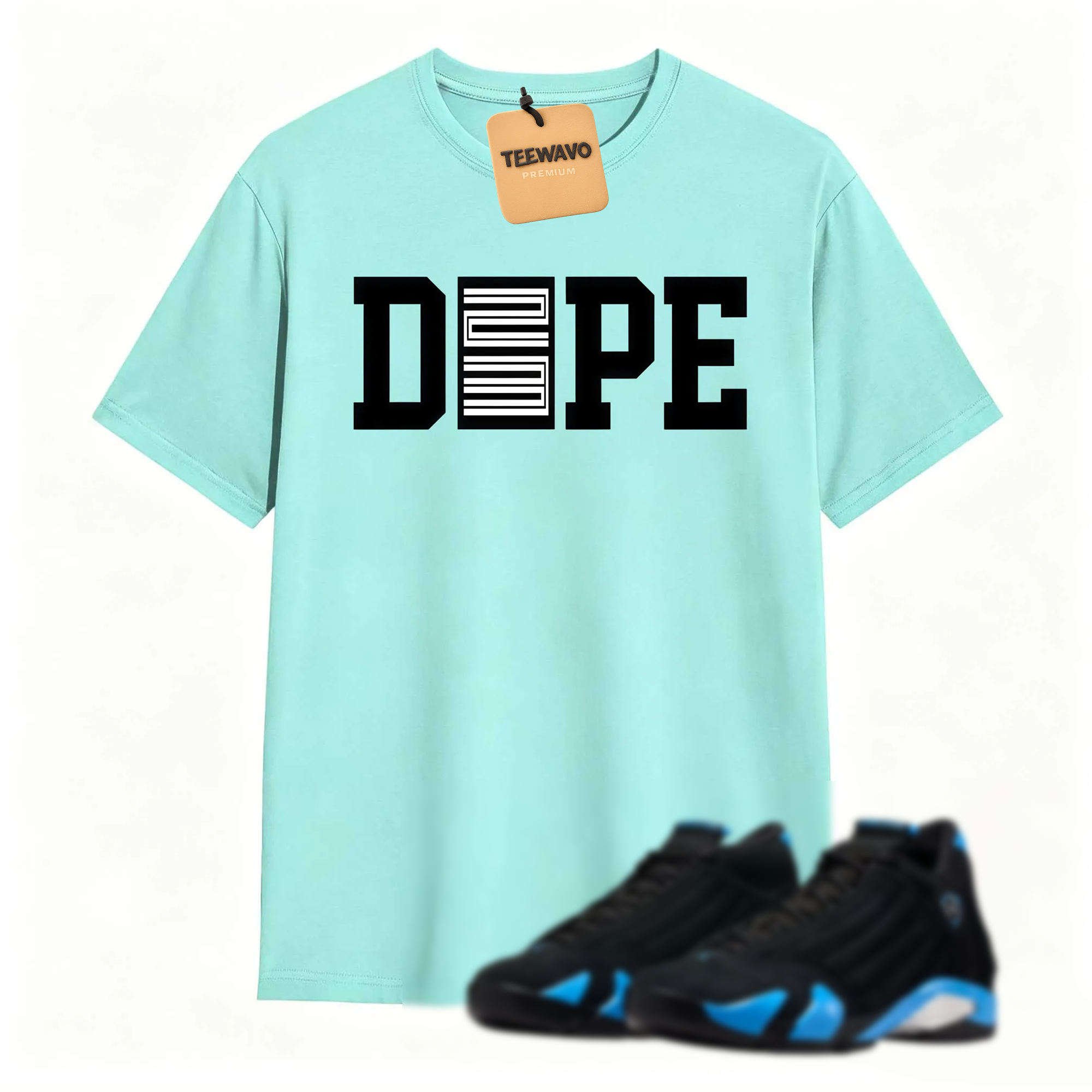 Dope 23  Sneaker Tees - AJD 14 University Blue
