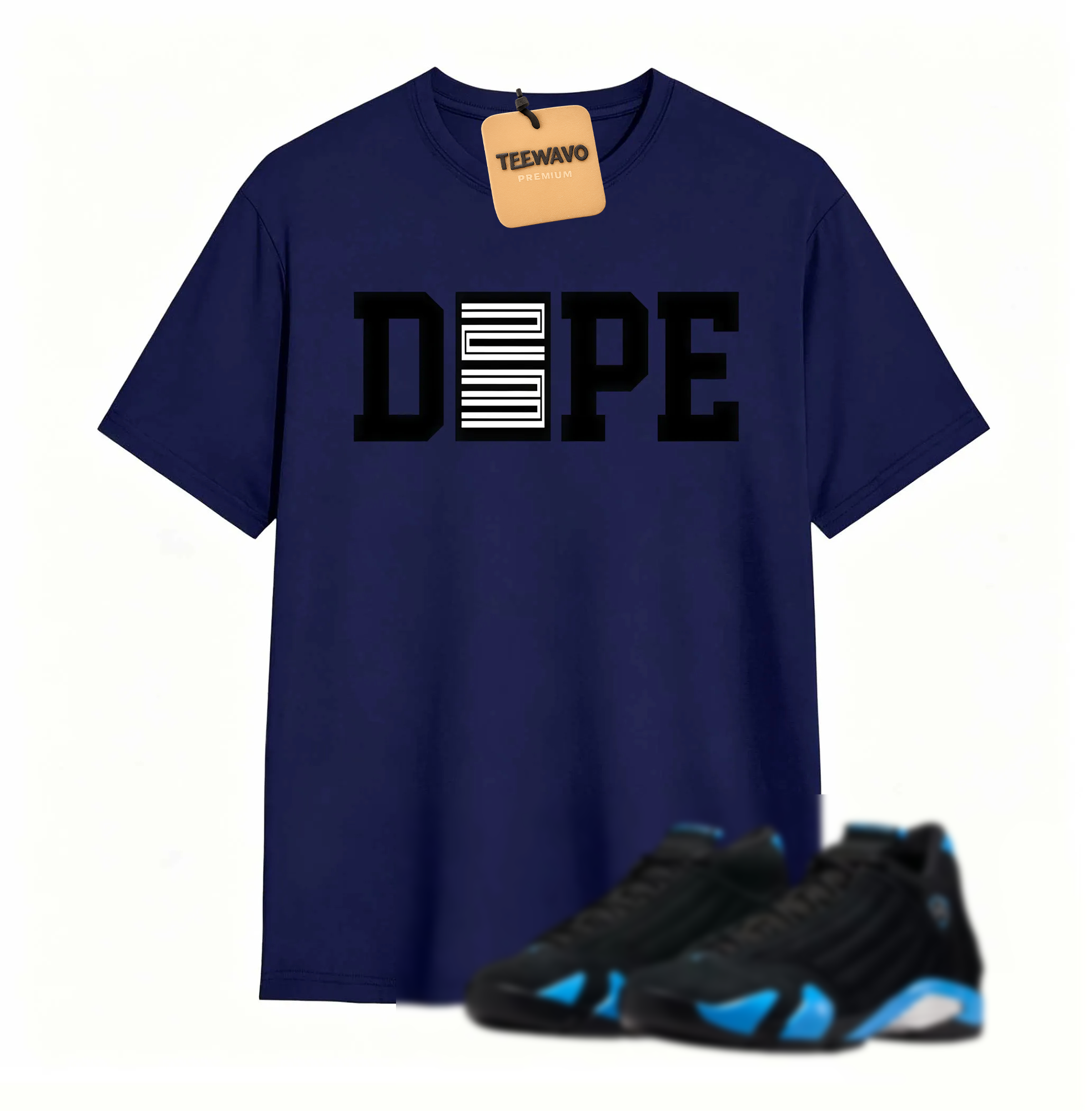 Dope 23  Sneaker Tees - AJD 14 University Blue
